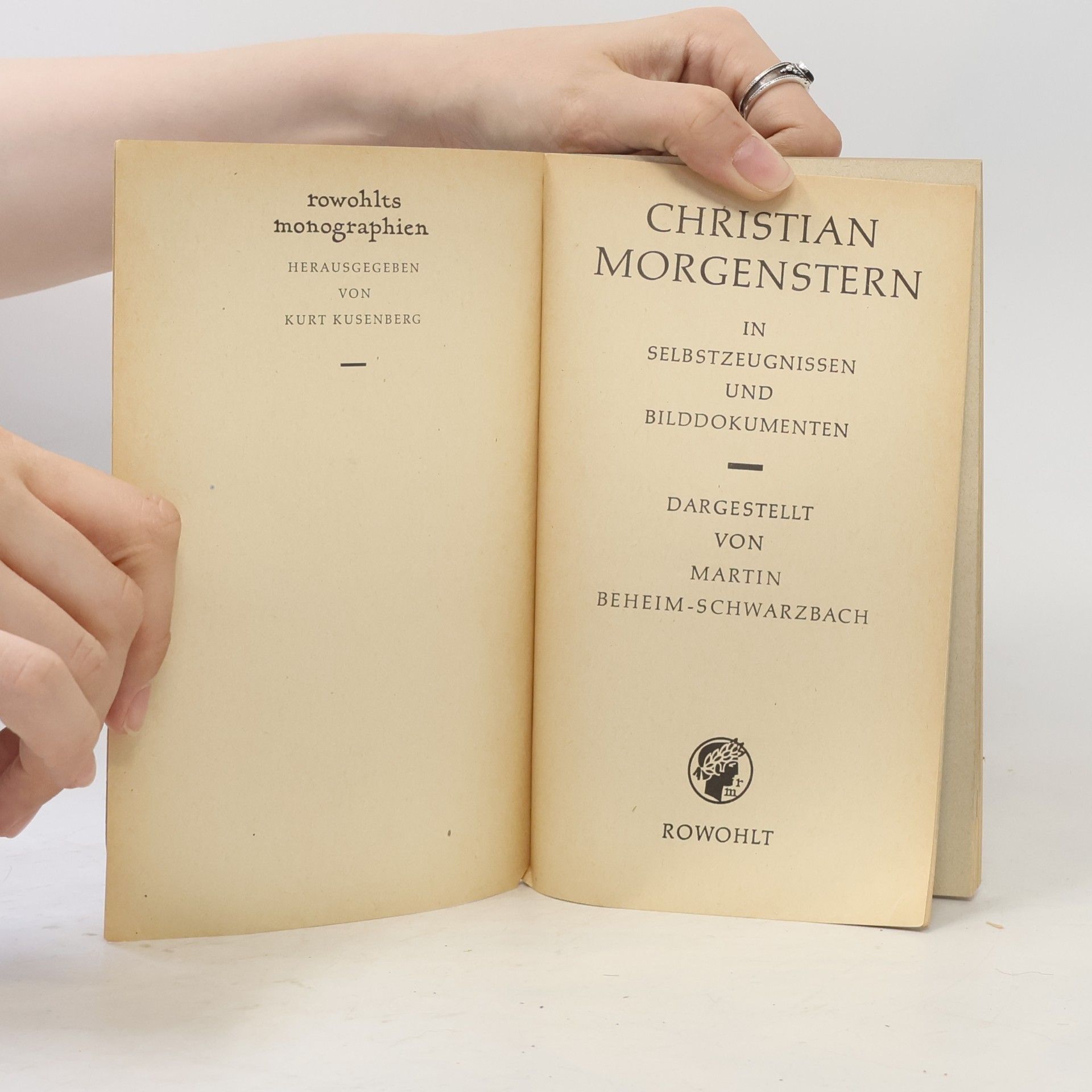 Martin BeheimSchwarzbach Christian Morgenstern in Selbstzeugnissen und Bilddokumenten
