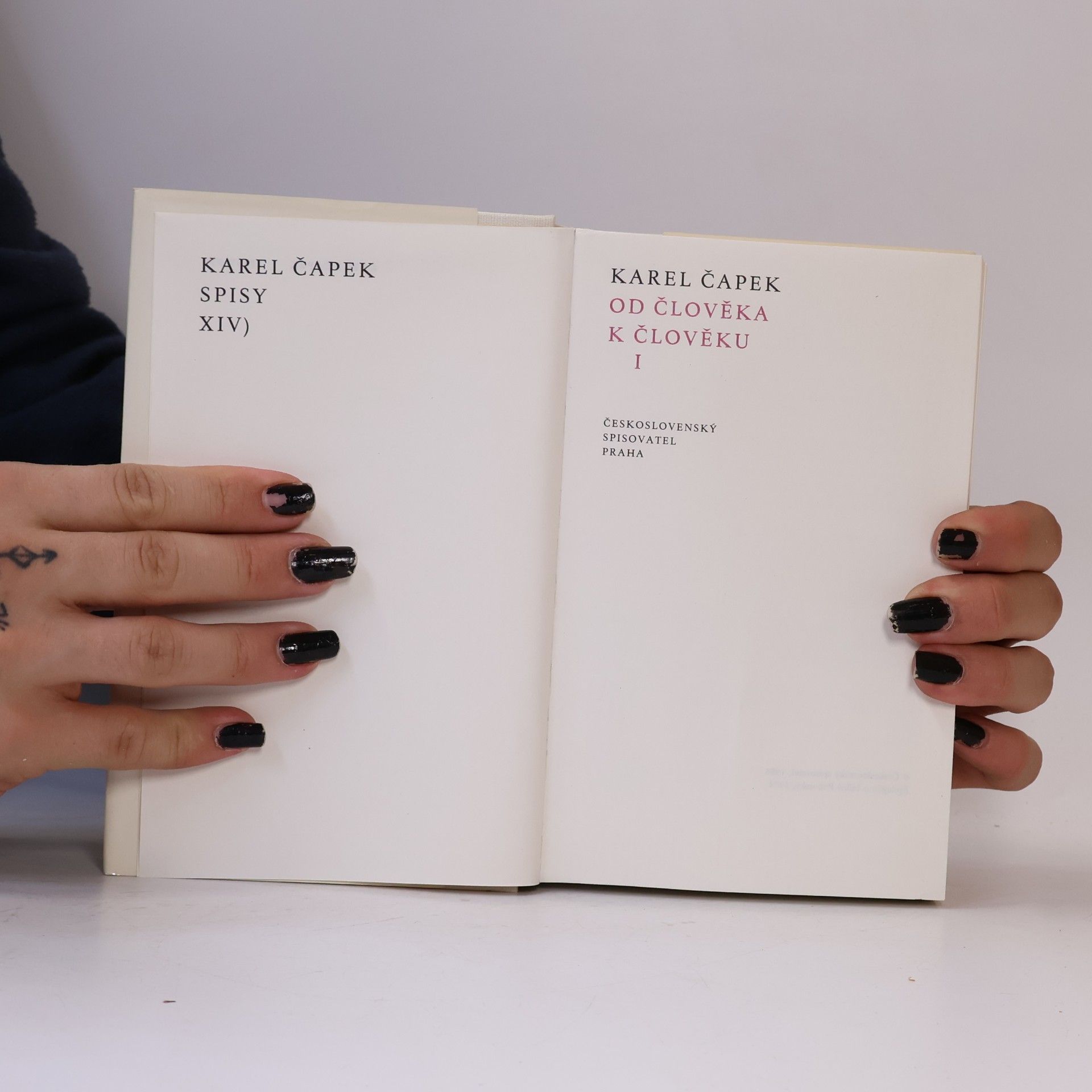 Karel Čapek Spisy. Od člověka k člověku I.