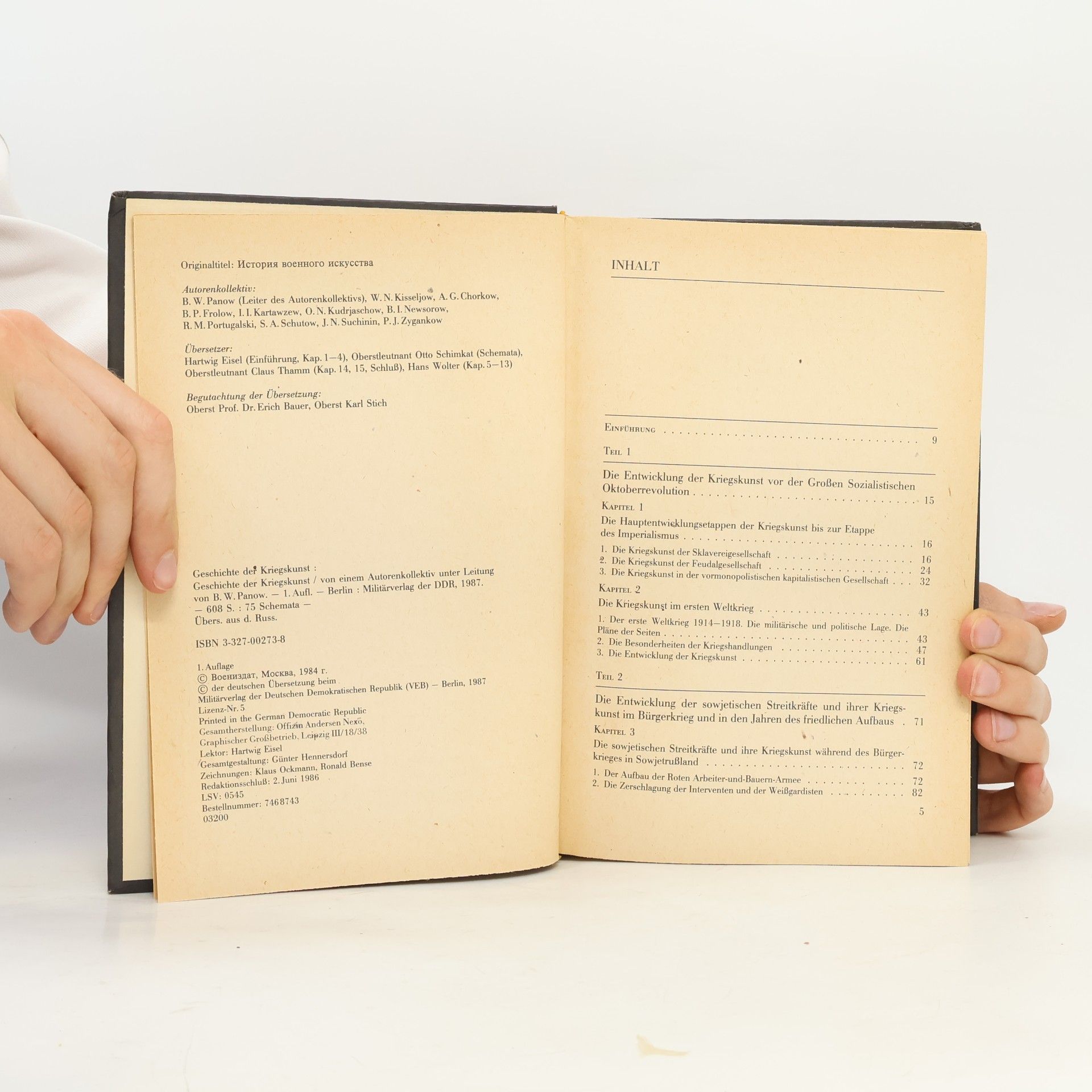 B. V. Panov Geschichte der Kriegskunst