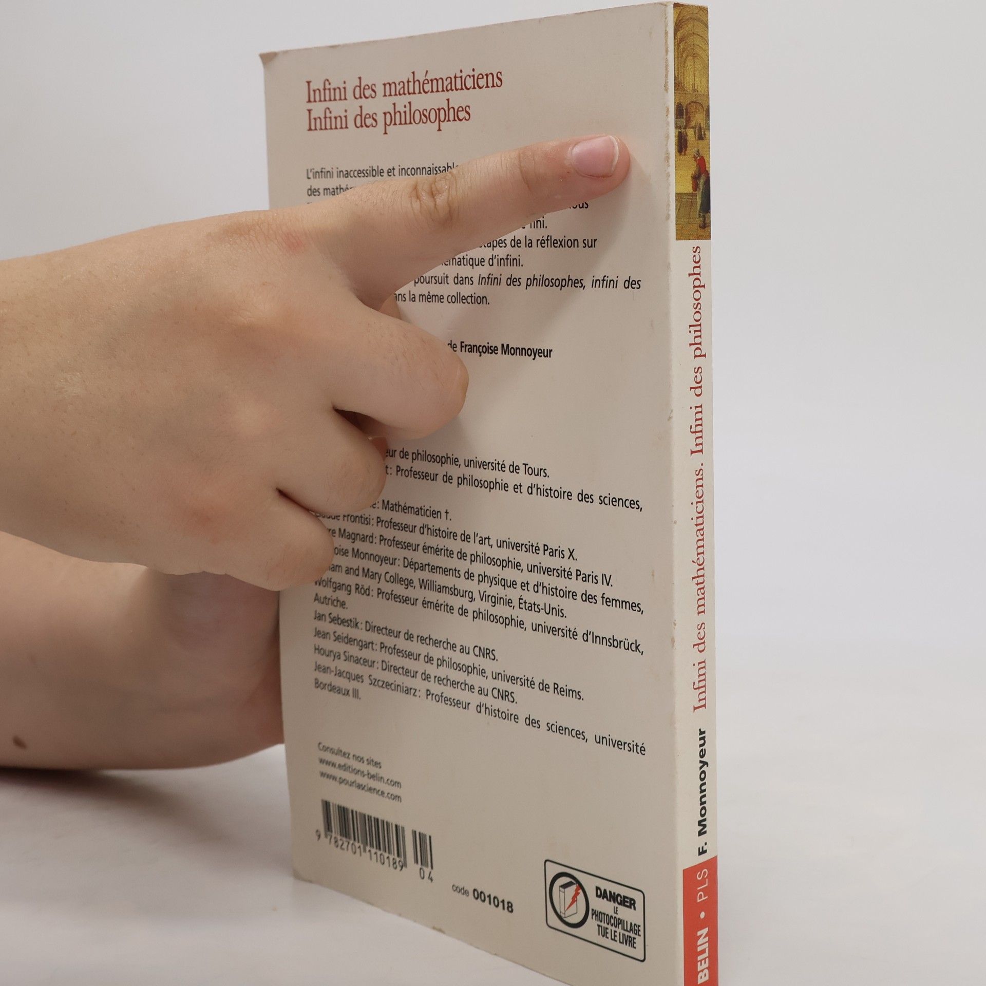 Joël Biard Infini des mathématiciens. Infini des philosophes