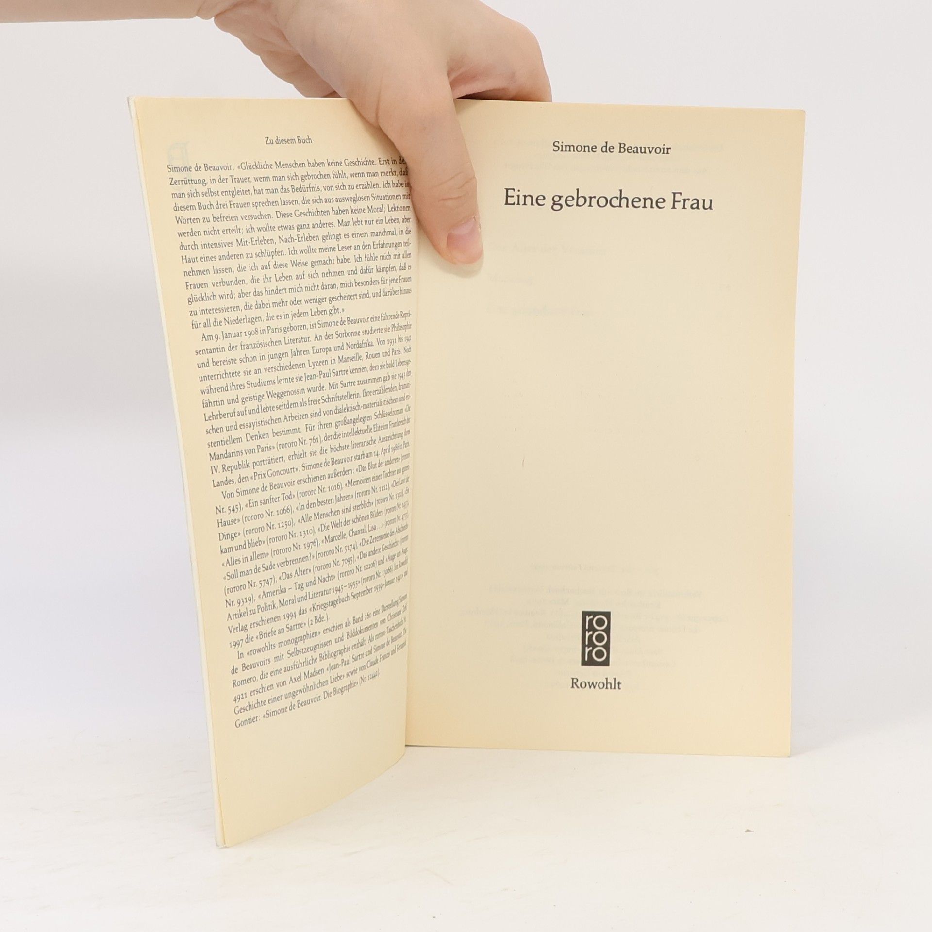 Simone Beauvoir Eine gebrochene Frau