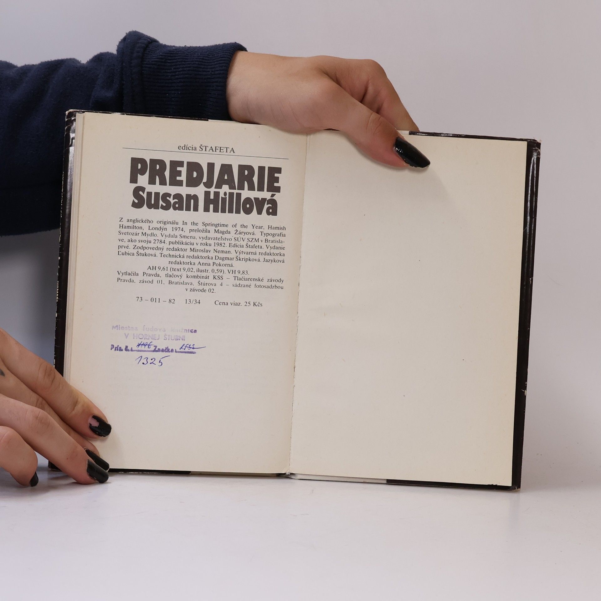 Susan Hill Predjarie