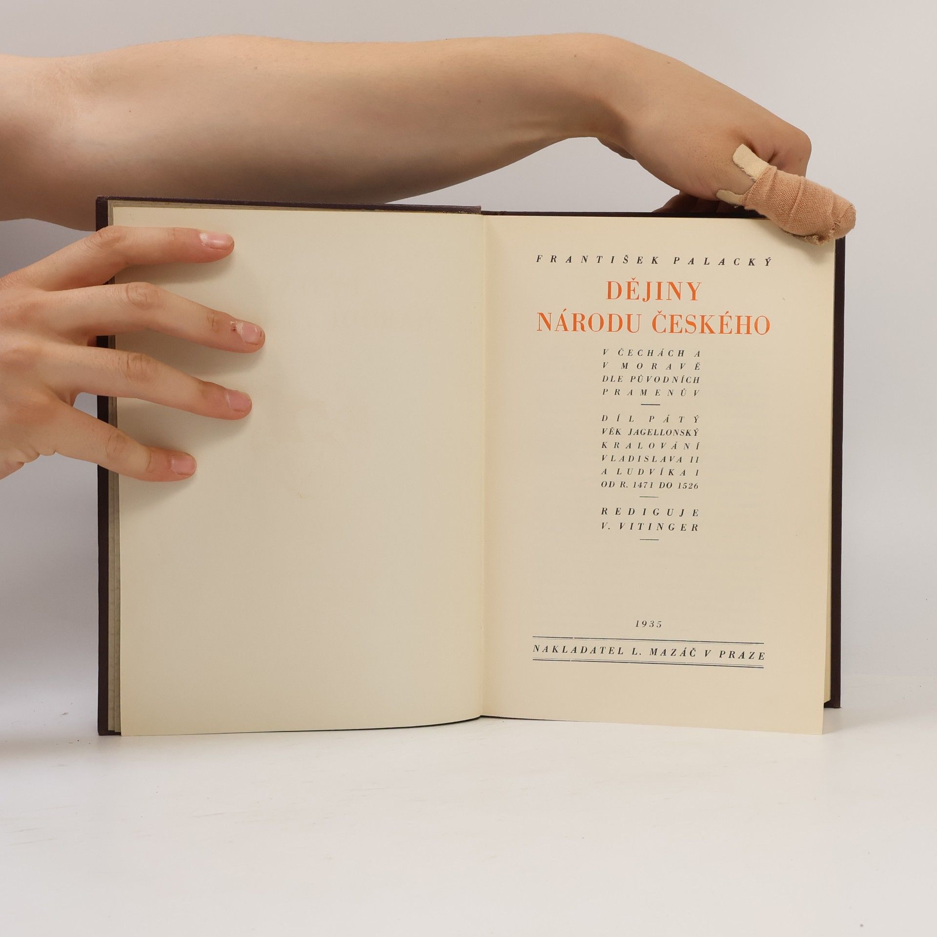 František Palacký Dějiny národu českého V.