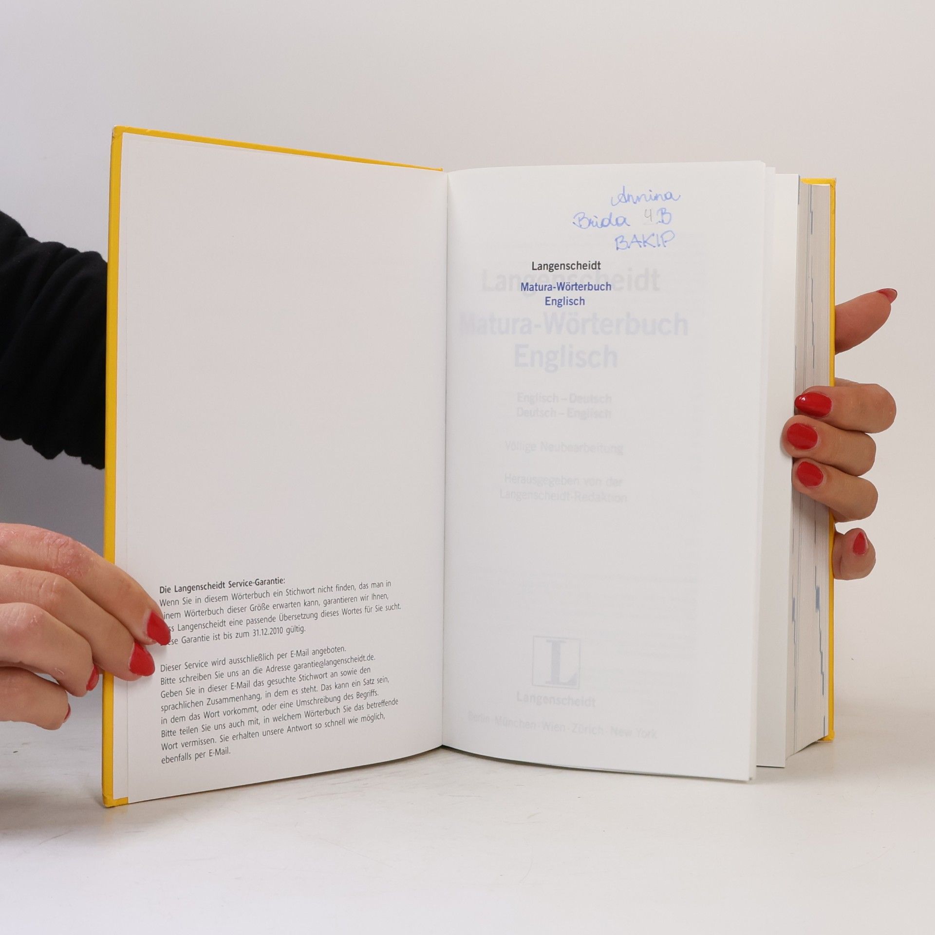 Wolfgang Walther Langenscheidt, Matura-Wörterbuch Englisch