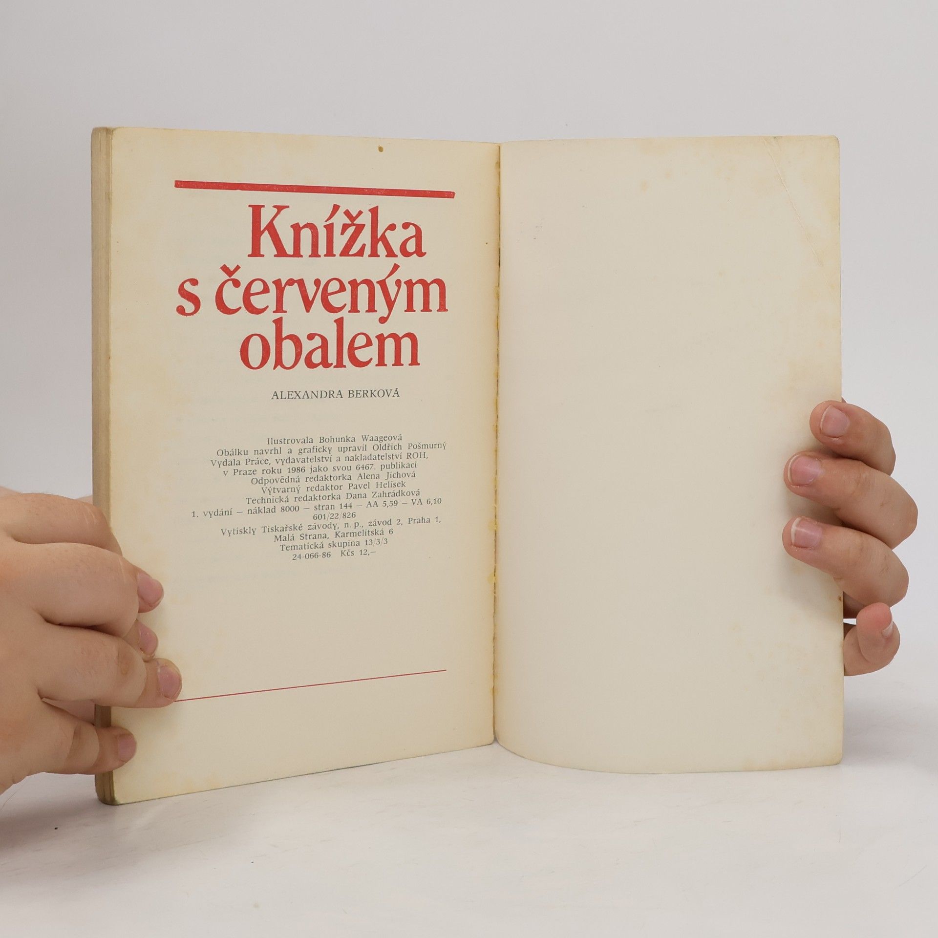 Alexandra Berková Knížka s červeným obalem