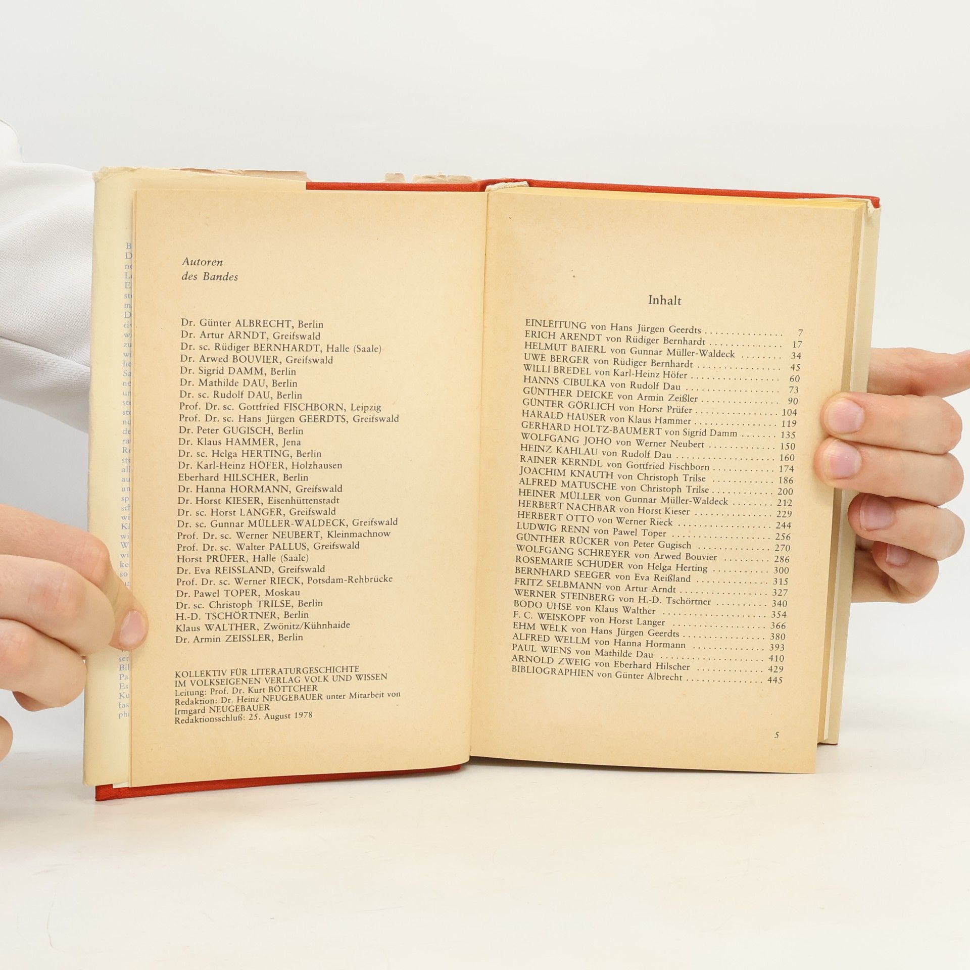 Hans Jürgen Geerdts Literatur der Deutschen Demokratischen Republik: Einzeldarstellungen. Band 2.