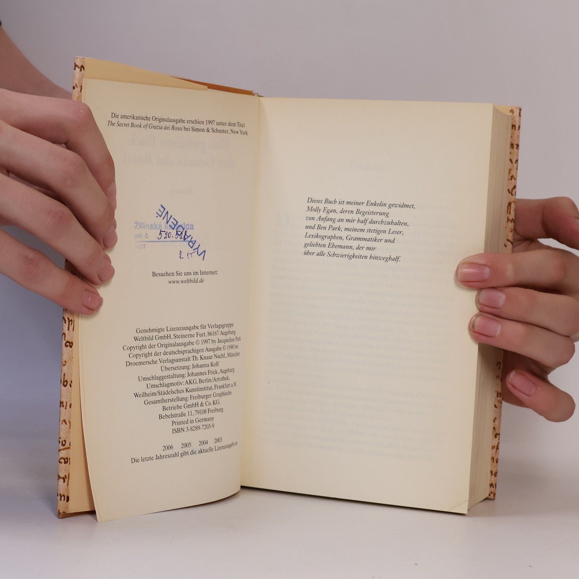 Jacqueline Park Das geheime Buch der Grazia dei Rossi