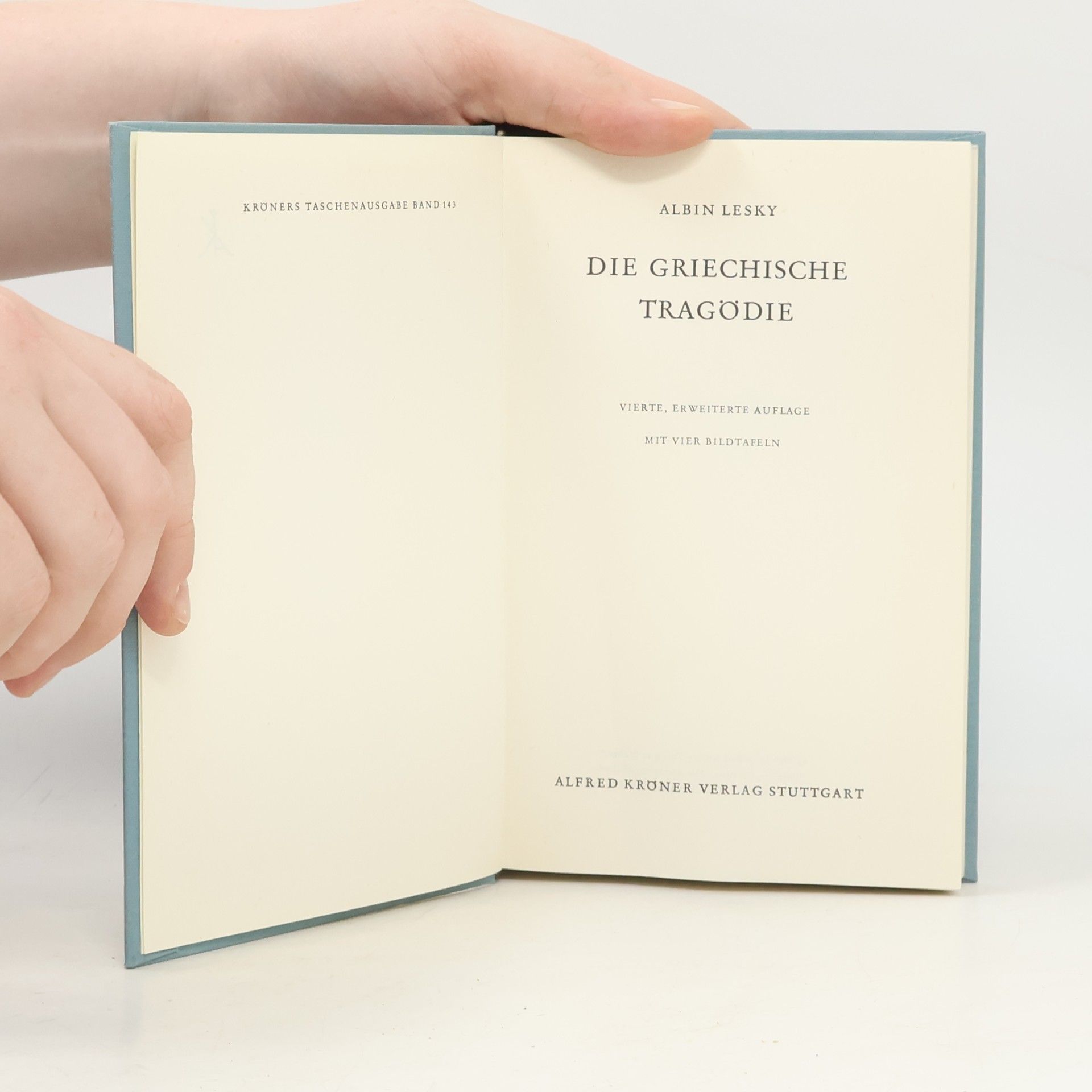 Albin Lesky Die griechische Tragödie