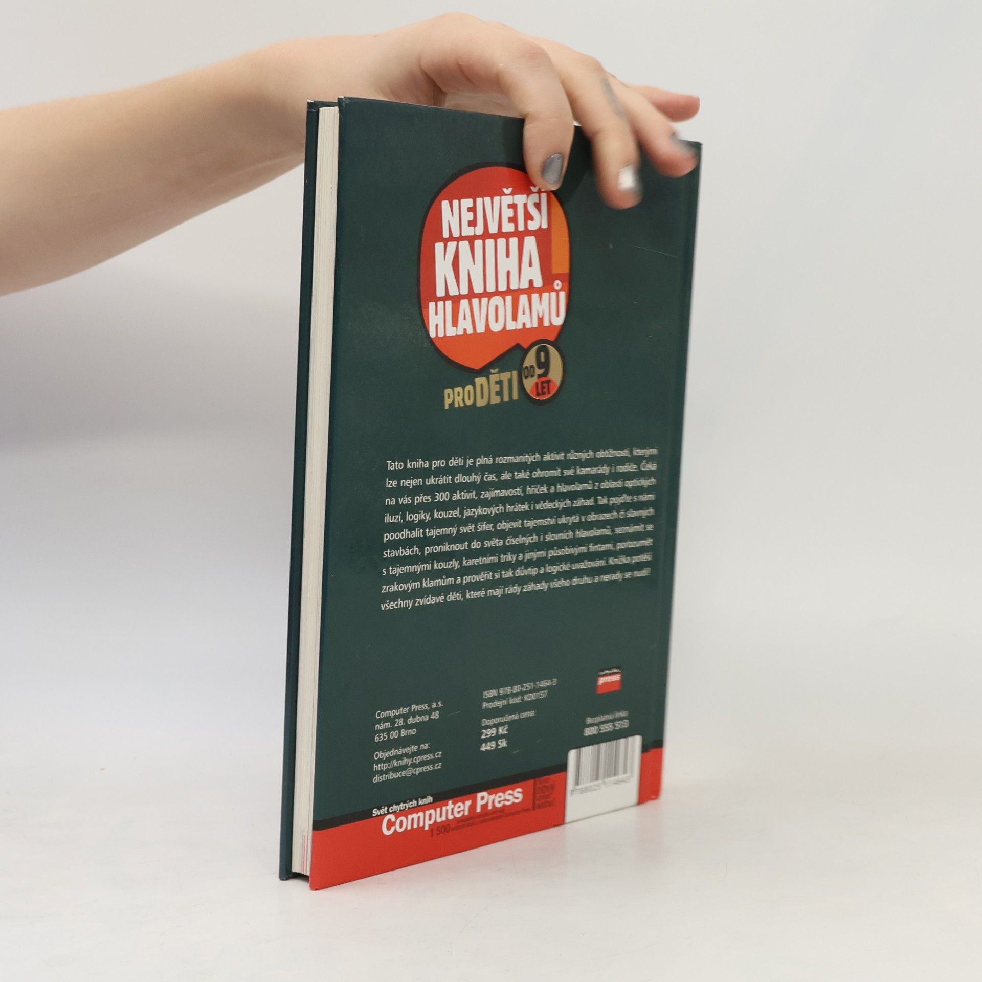 Various authors Největší kniha hlavolamů pro děti od 9 let