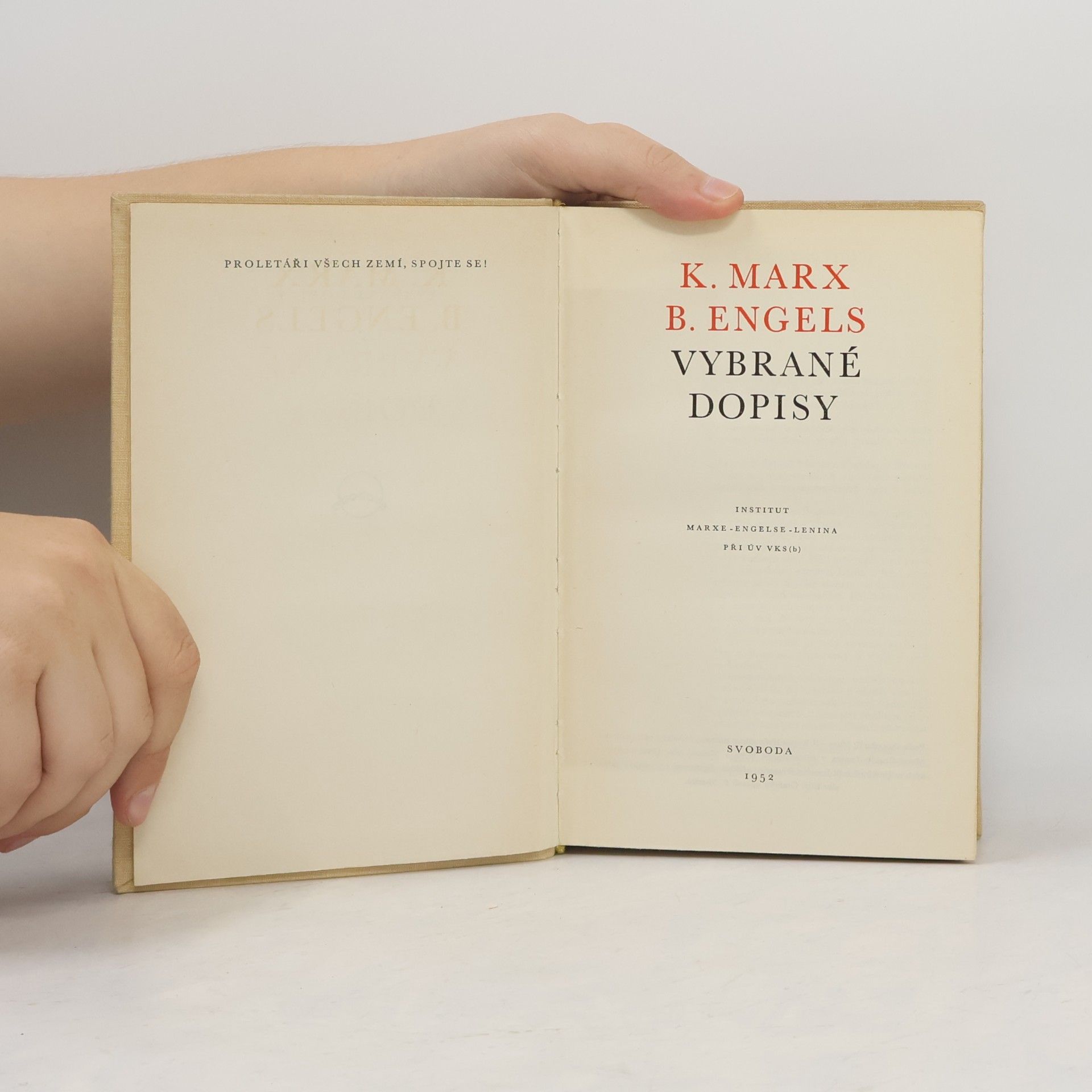Karl Marx Vybrané dopisy