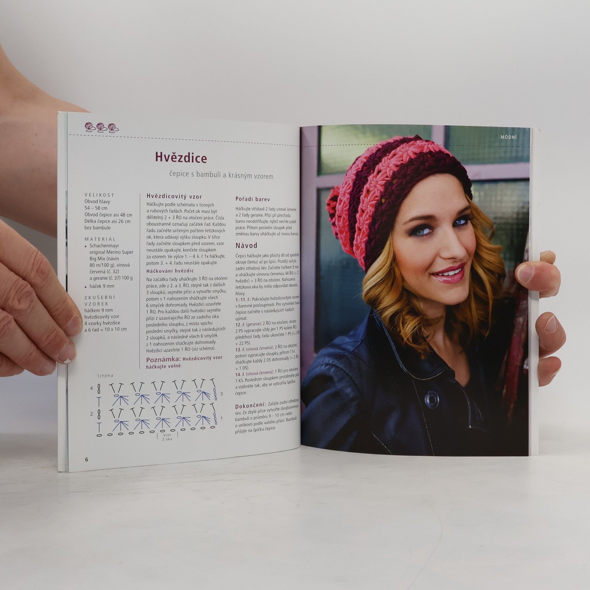 Frauke Kiedaisch Čepice beanie stylově uháčkované