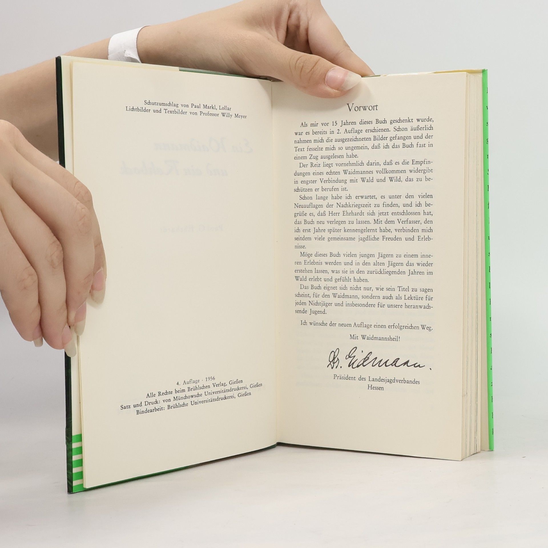 Paul Georg Ehrhardt Ein Waidmann und ein Rehbock