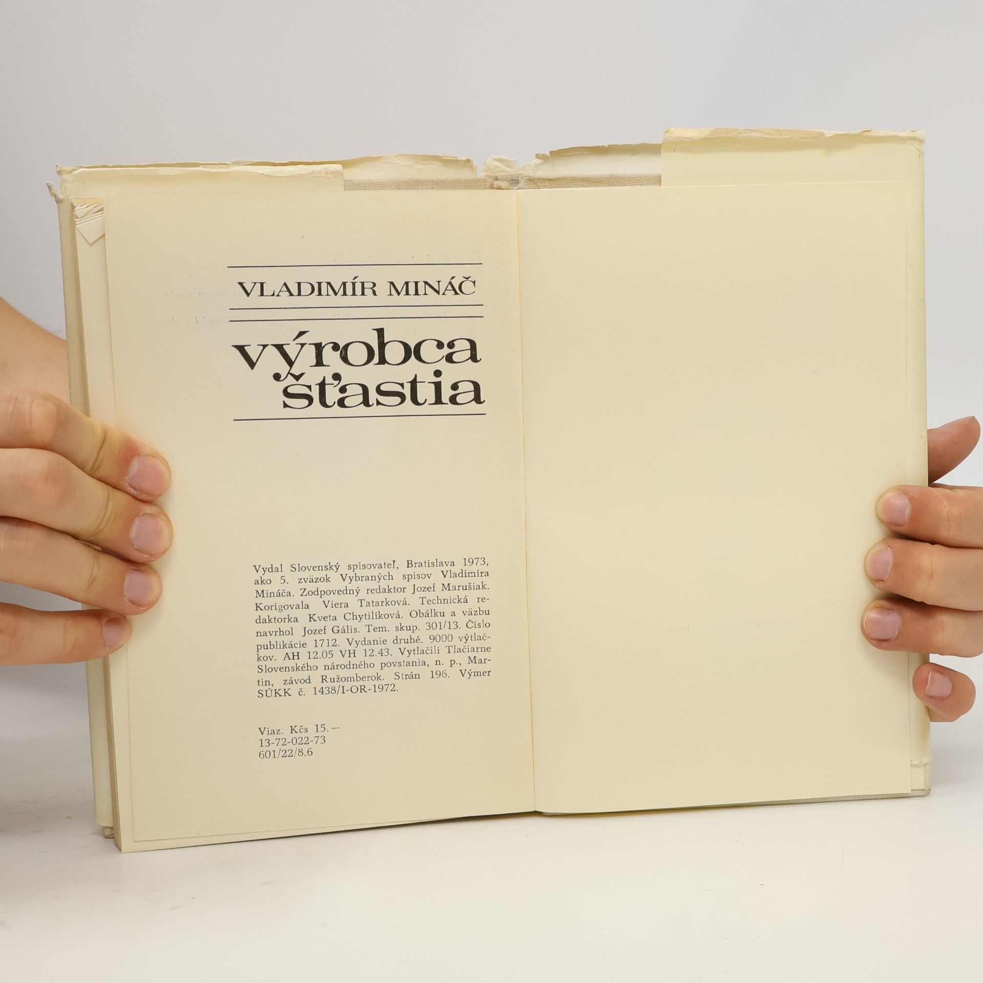 Vladimír Mináč Výrobca šťastia