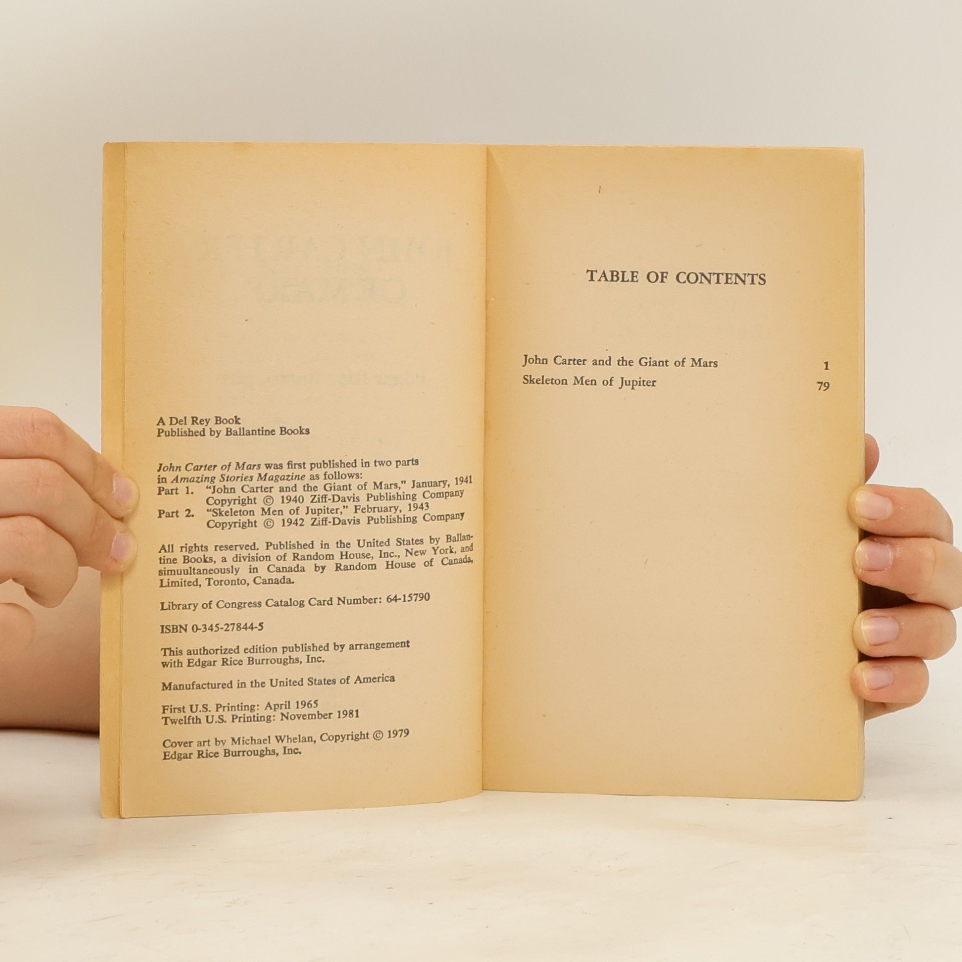 Edgar Rice Burroughs John Carter of Mars