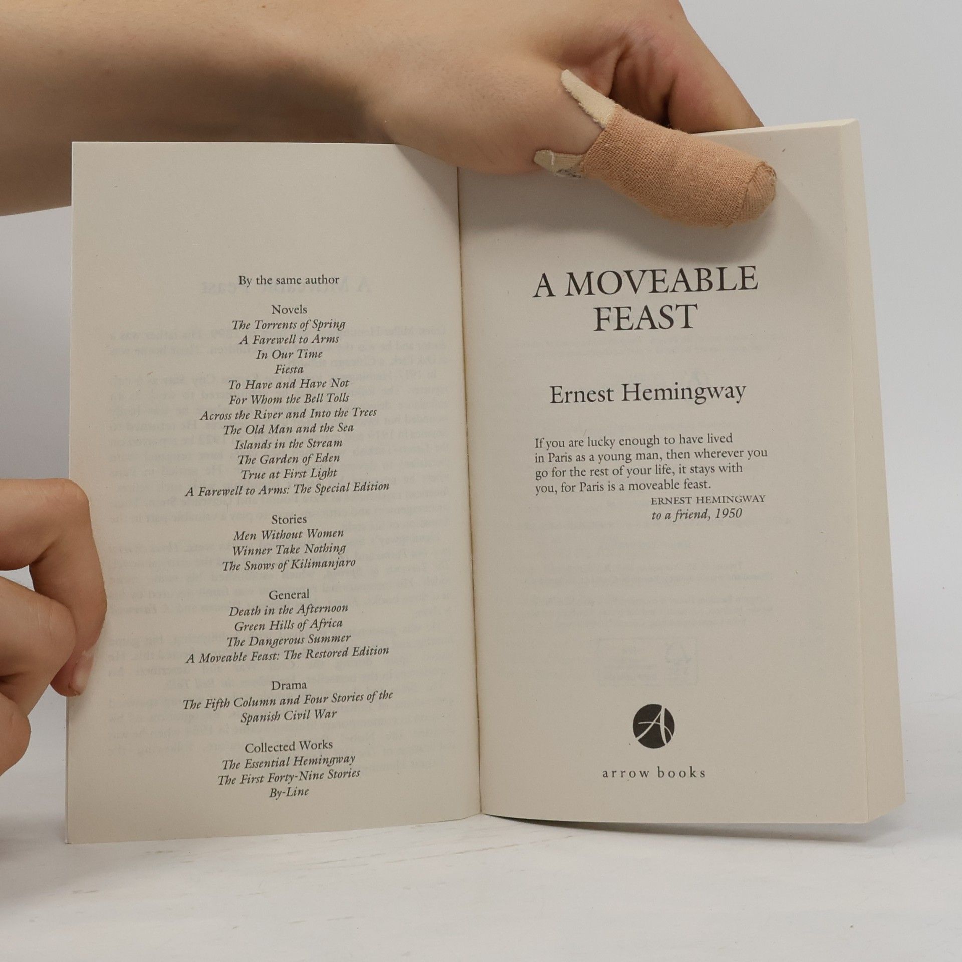 Ernest Hemingway A Moveable Feast