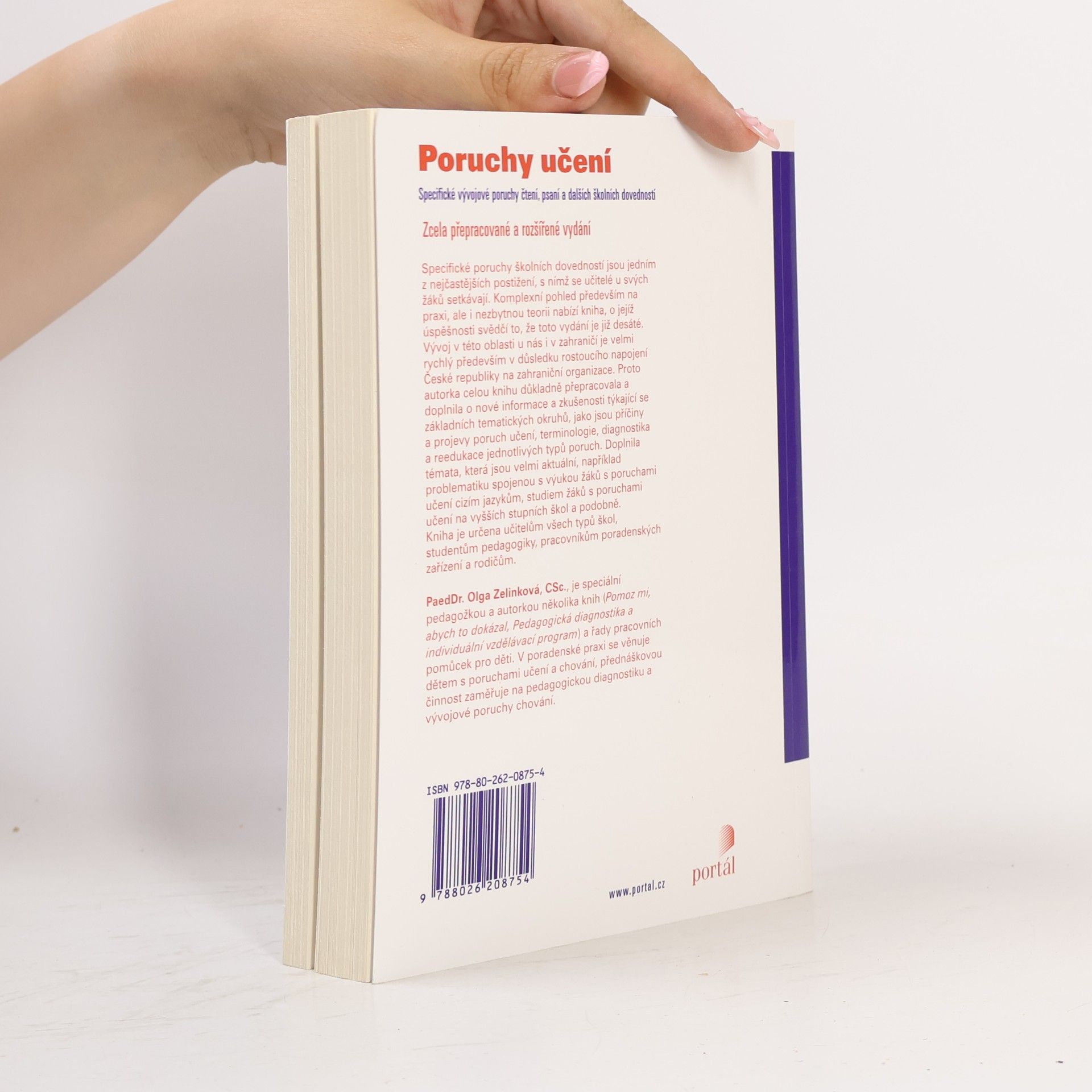 Zelinková Olga Poruchy učení. Dyslexie, dysgrafie, dysortografie, dyskalkulie, dyspraxie, ADHD