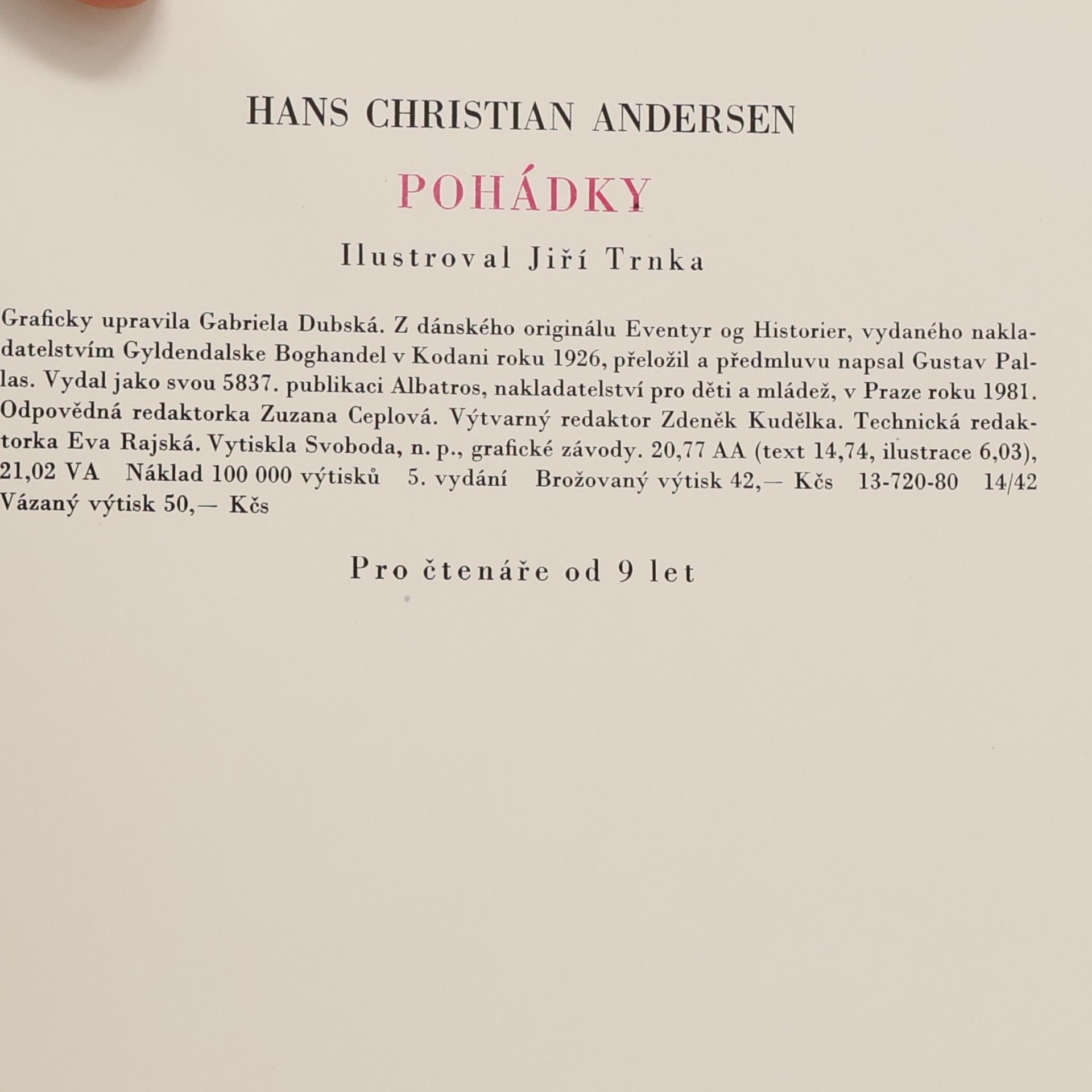 Hans-Christian Andersen Pohádky