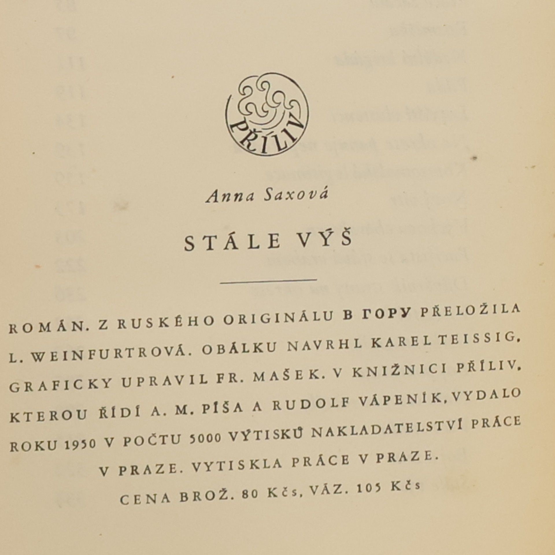 Anna Saxová Stále výš