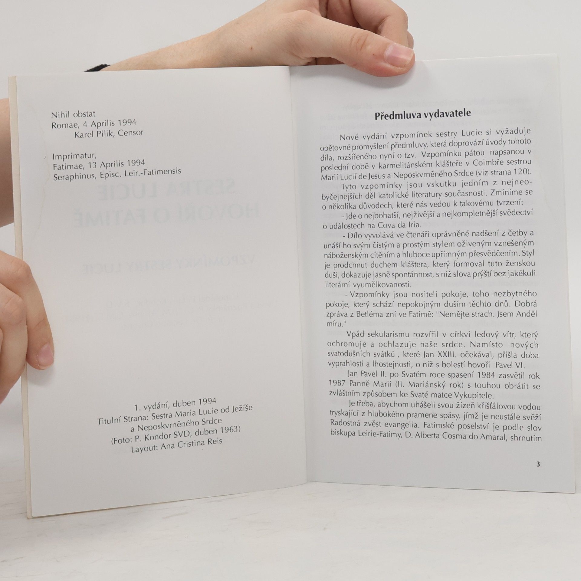 Autores varios Sestra Lucie hovoří o Fatimě