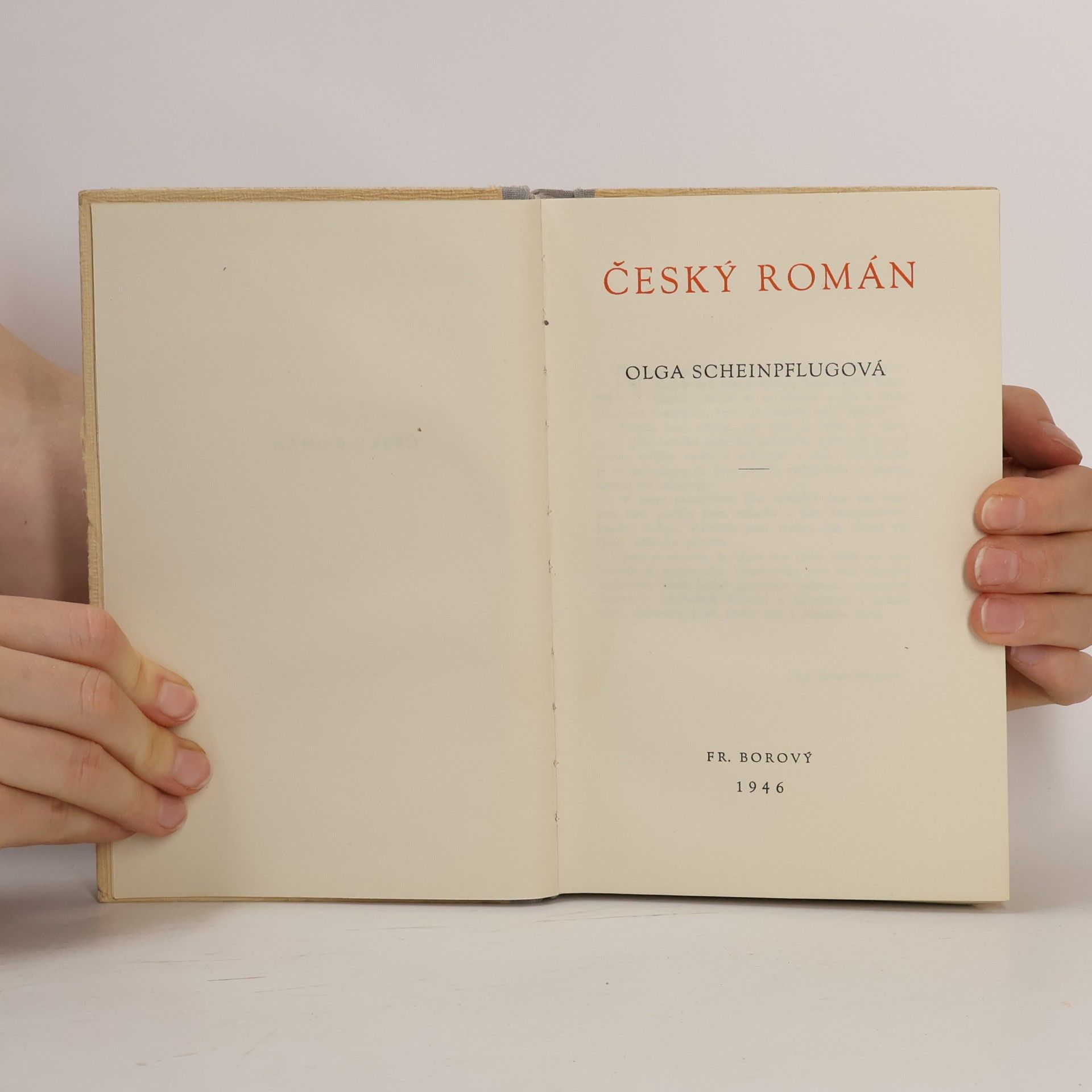 Olga Scheinpflugová Český román