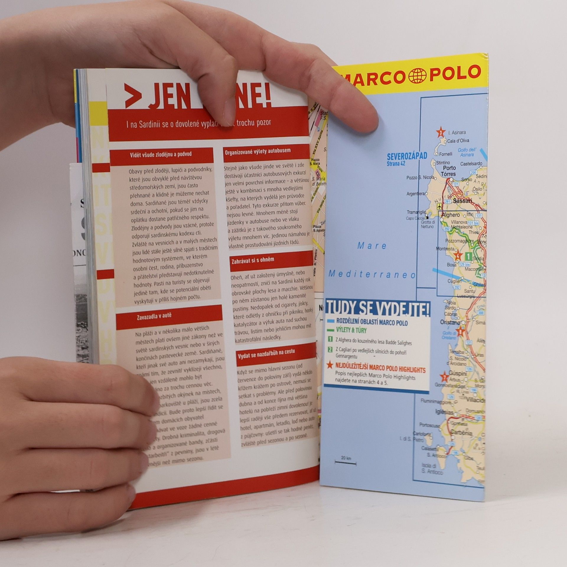 Hans Bausenhardt Sardinie : doporučené tipy - se skládací mapou a cestovním atlasem