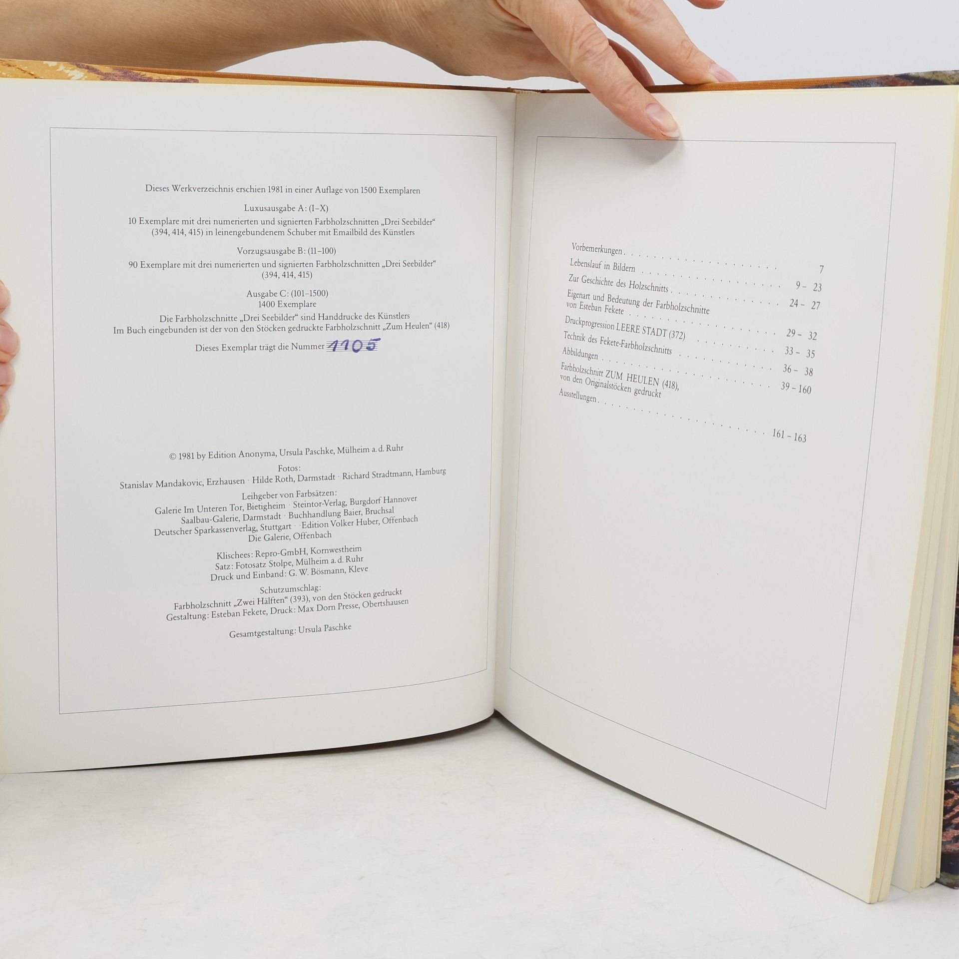 Esteban Fekete Werkverzeichnis der Druckgraphik 1971-1981