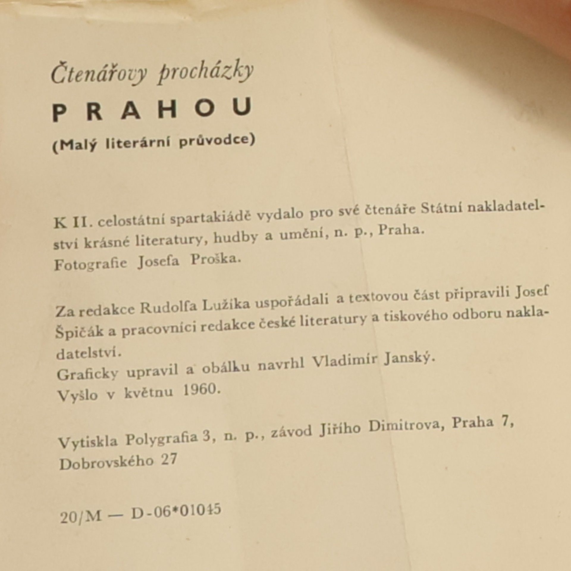 Rudolf Lužík Čtenářovy procházky Prahou