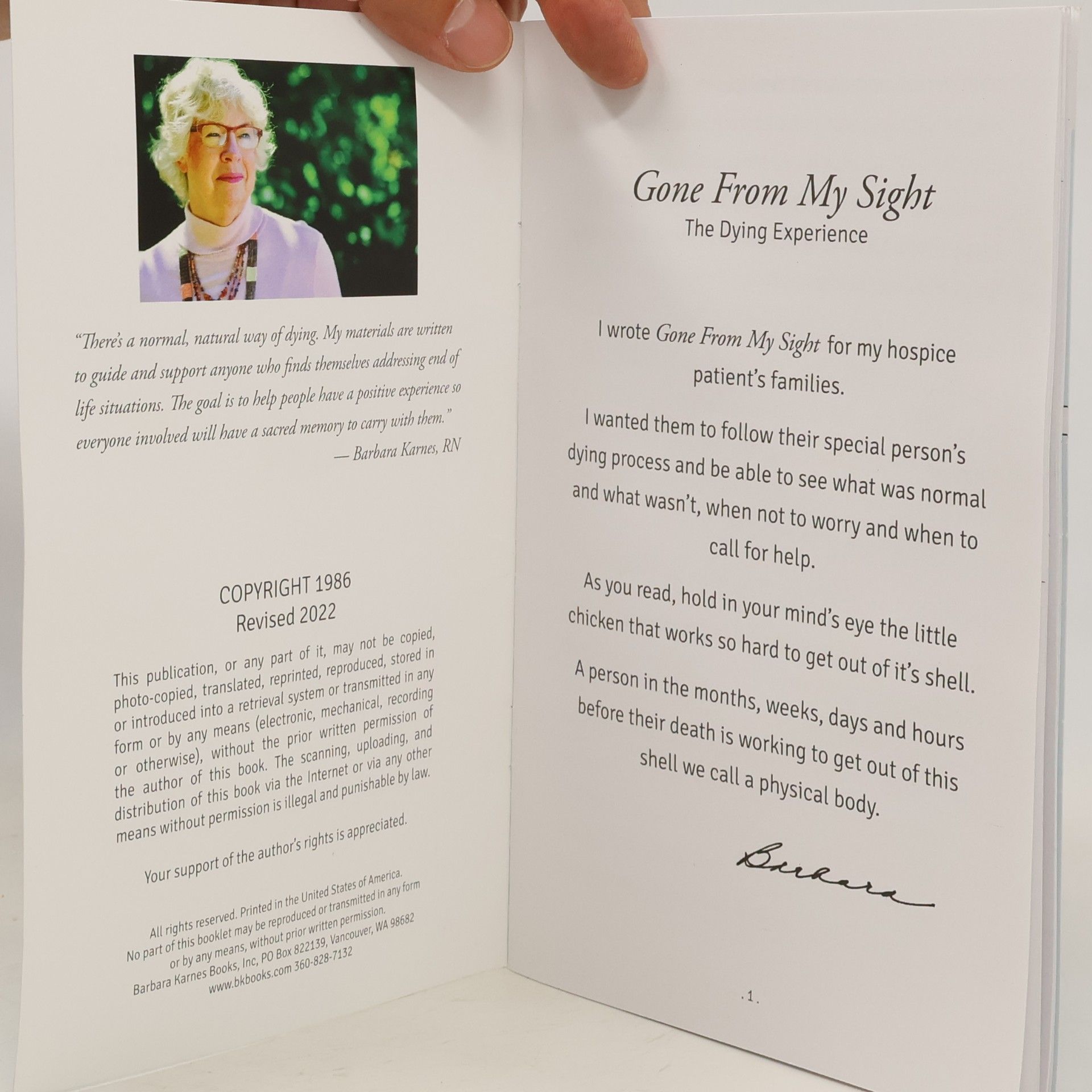 Barbara Karnes Gone from My Sight