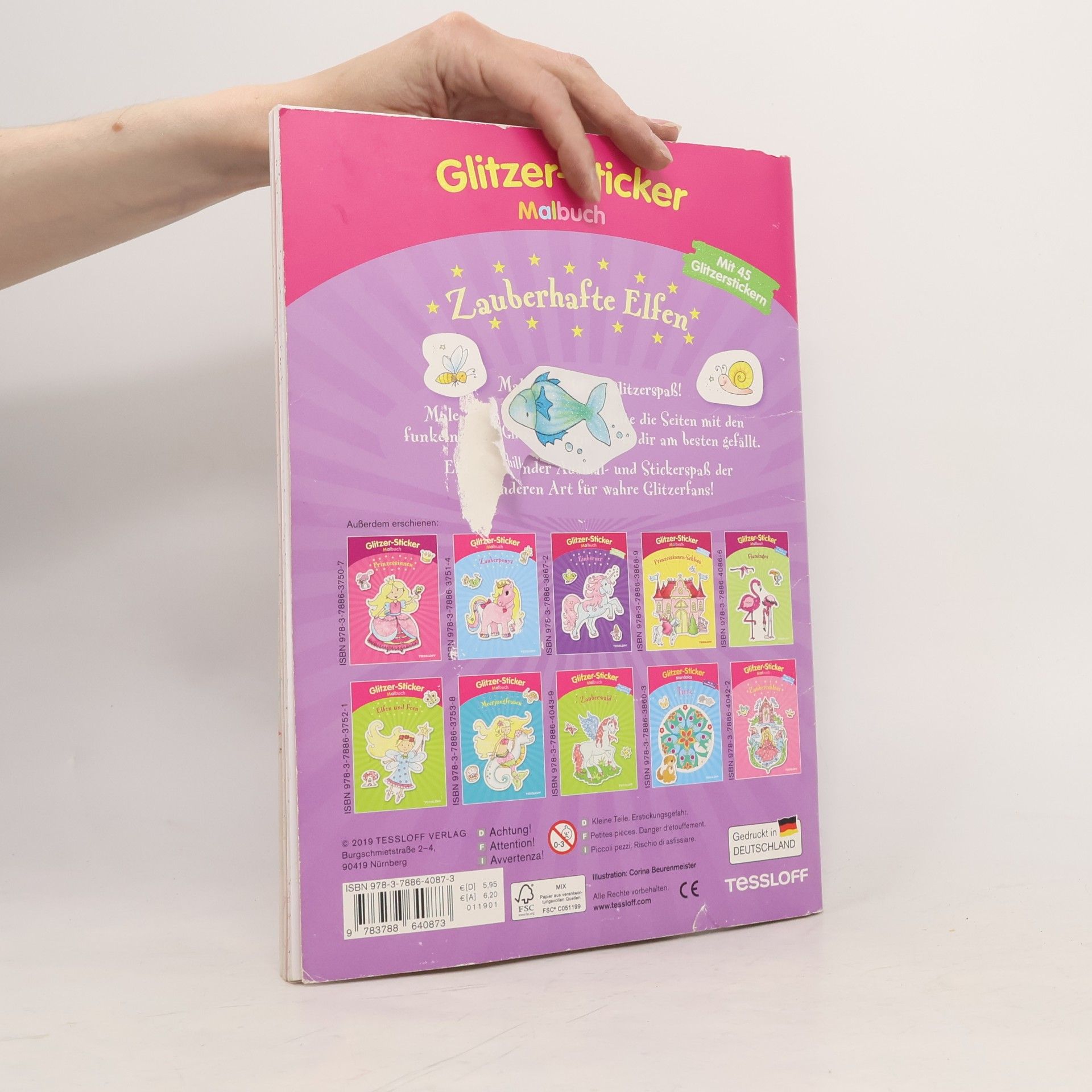 Tessloff Verlag Glitzer-Sticker-Malbuch. Zauberhafte Elfen