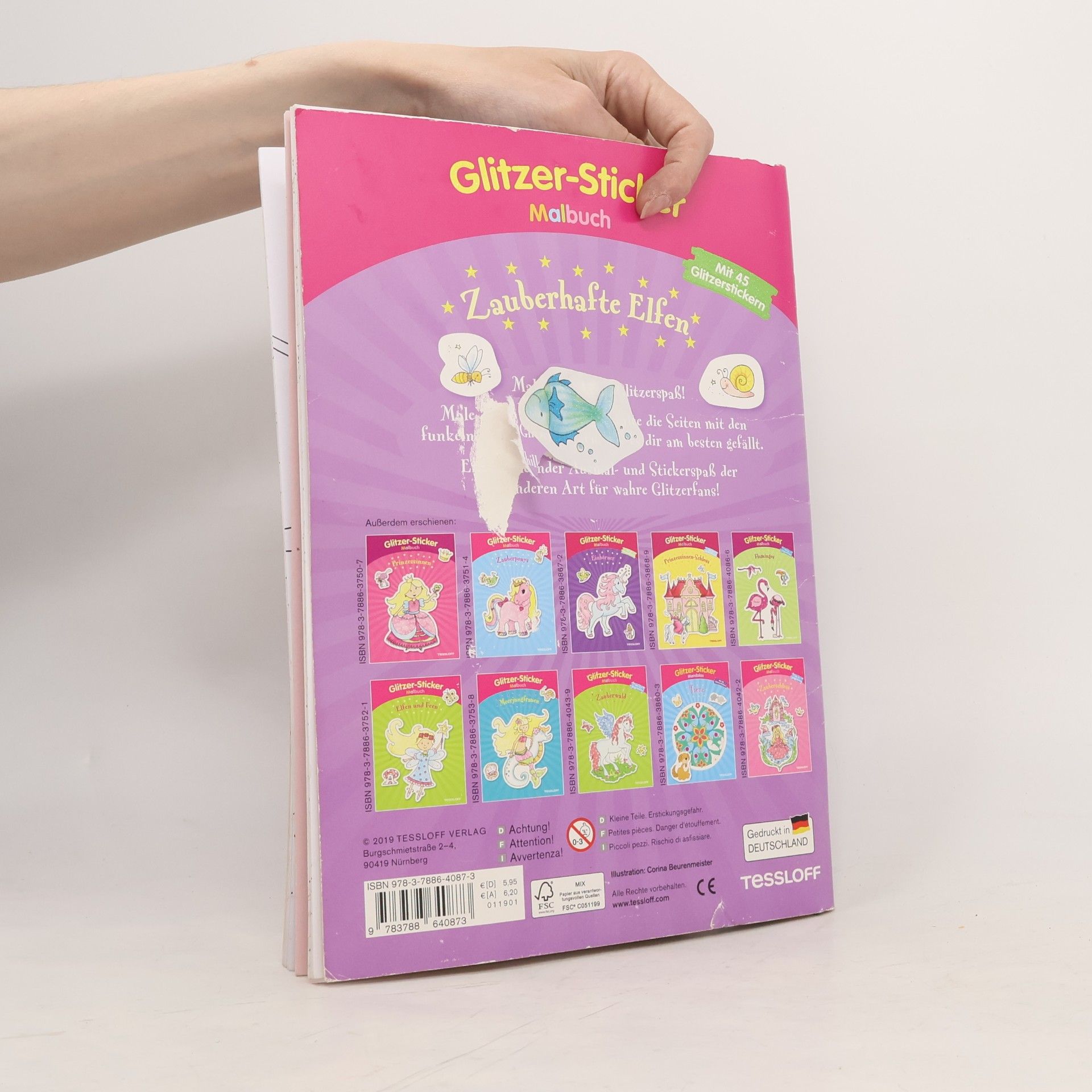 Tessloff Verlag Glitzer-Sticker-Malbuch. Zauberhafte Elfen