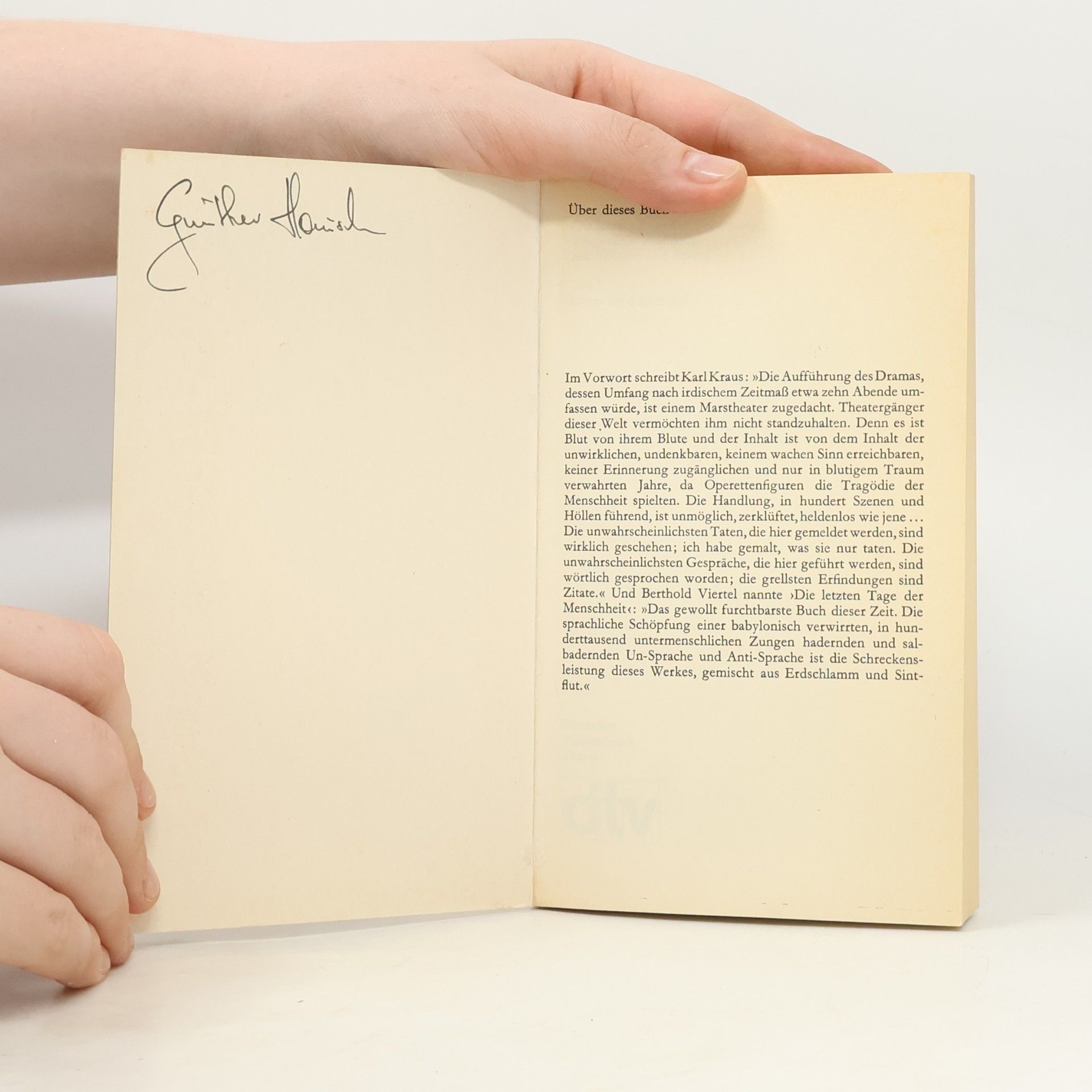 Karl Kraus Die letzten Tage der Menschheit