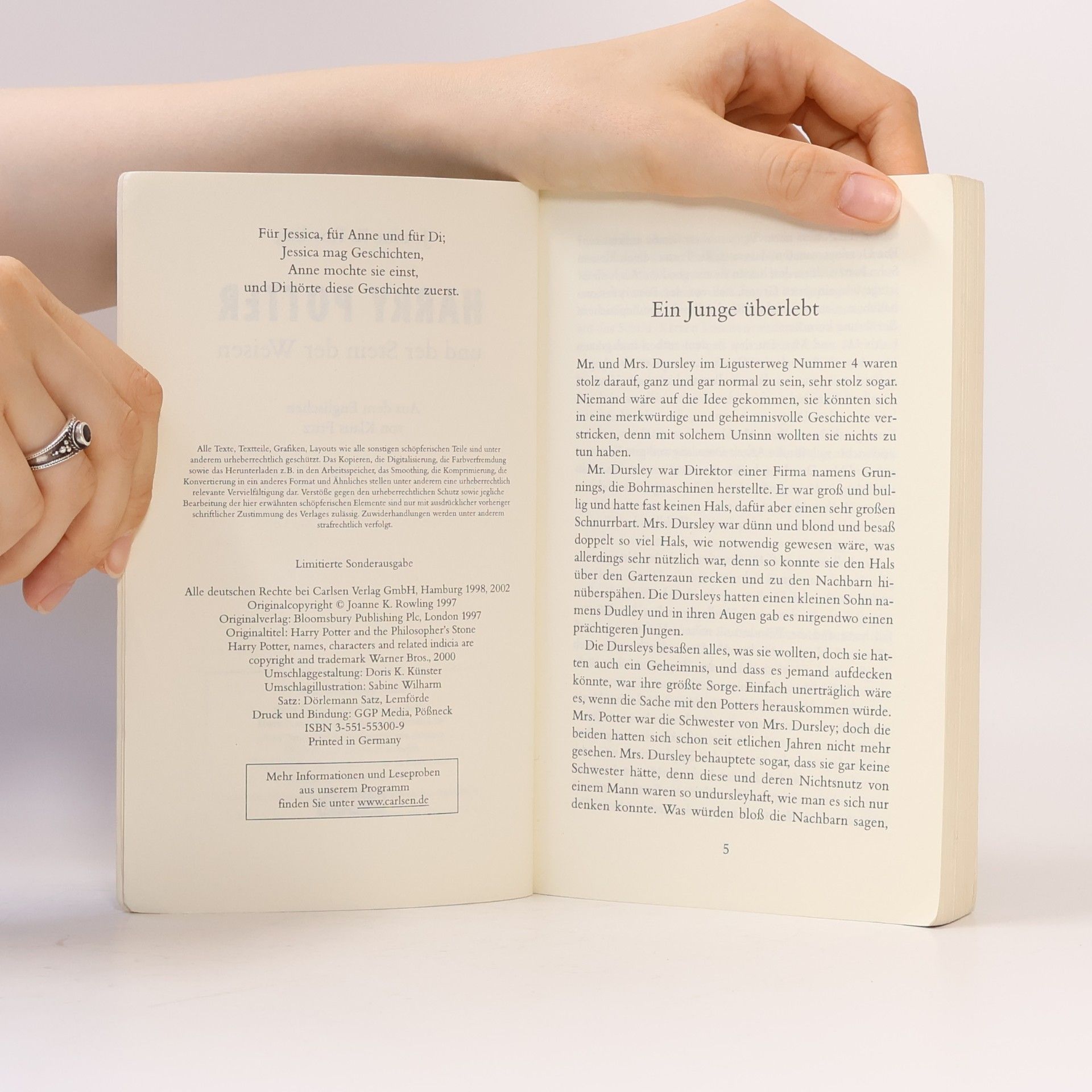 J. K. Rowling Harry Potter und der Stein der Weisen