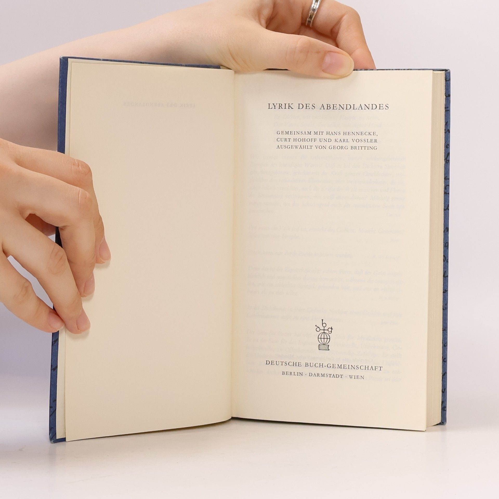 Autorenkollektiv Lyrik des Abendlandes