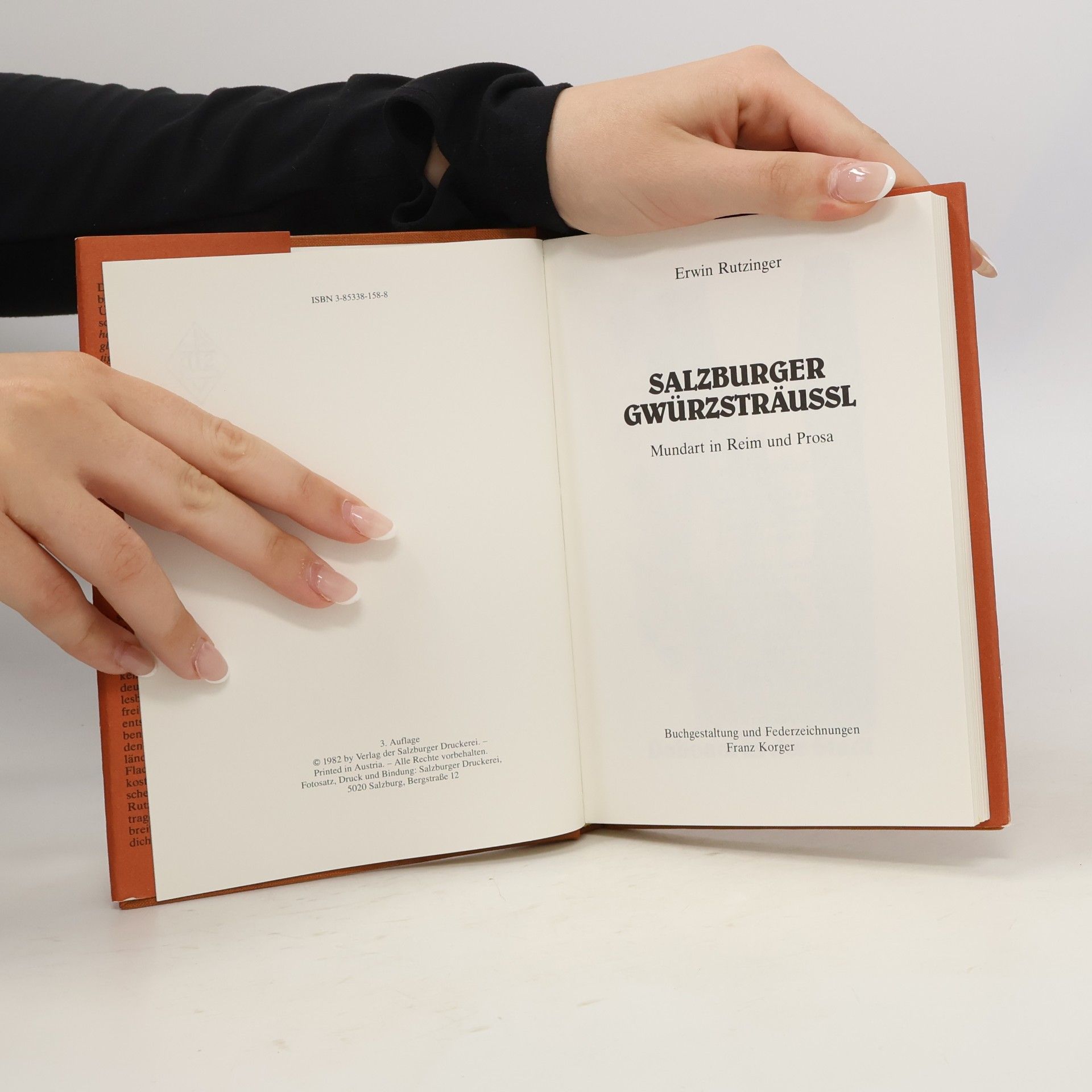 Erwin Rutzinger Salzburger G'würzsträussl. Mundart in Reim und Prosa