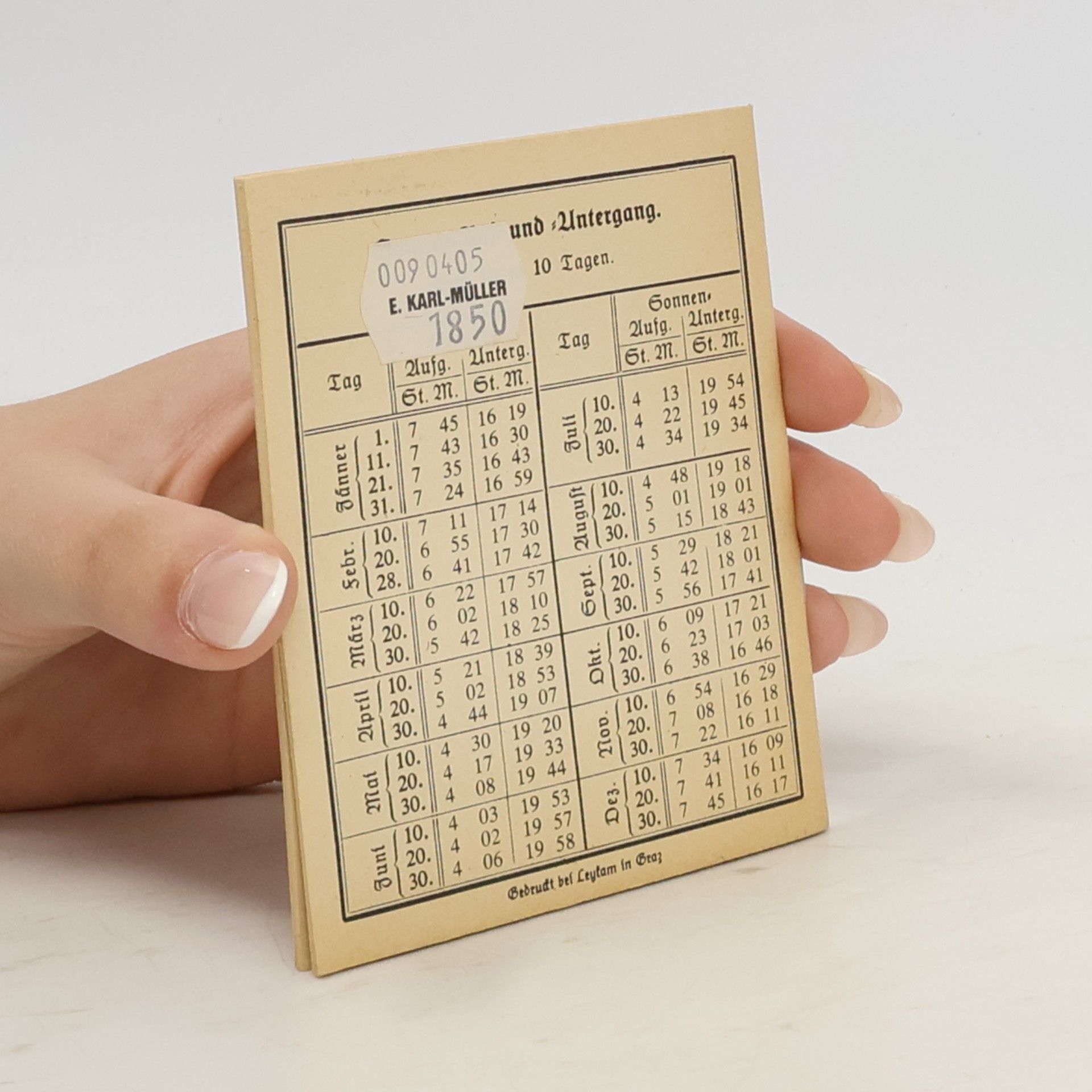 kolektiv Alter Bauernkalender für das Gemeinjahr 1987