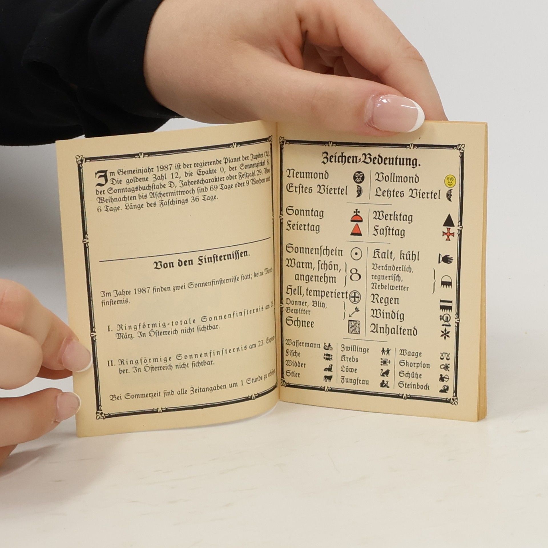 kolektiv Alter Bauernkalender für das Gemeinjahr 1987