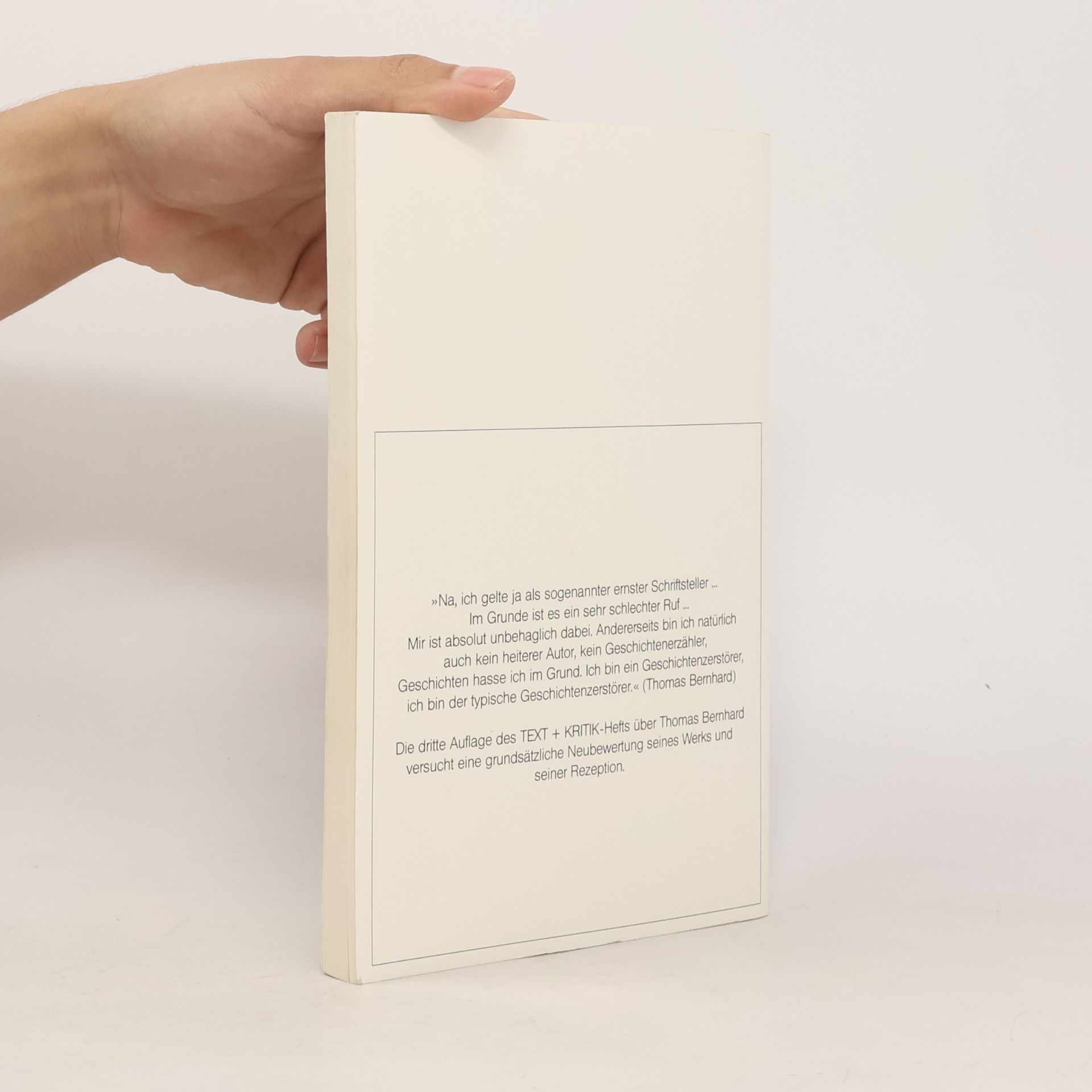 Thomas Bernhard Text+Kritik - 43: Thomas Bernhard