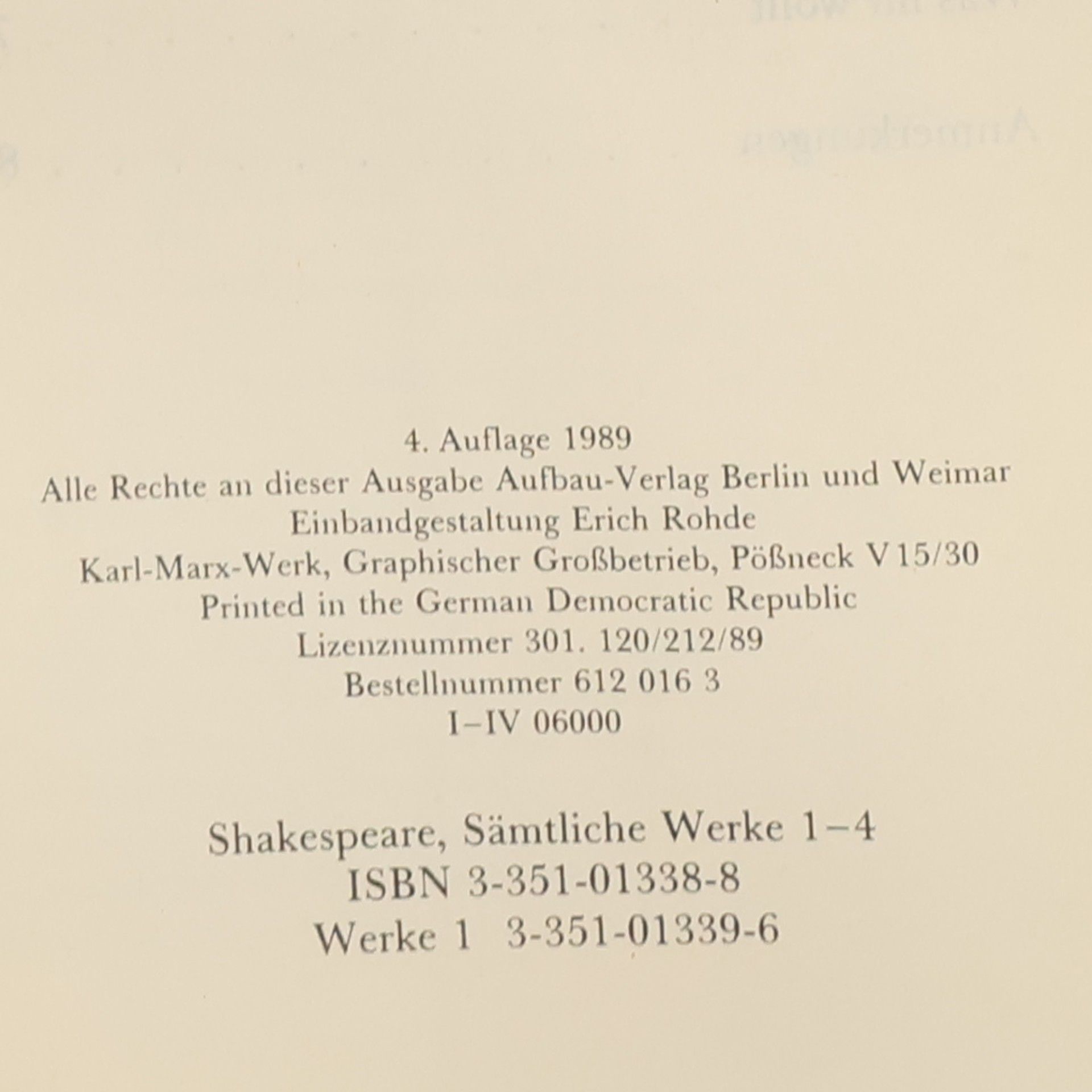 William Shakespeare Sämtliche Werke 1. Komödien