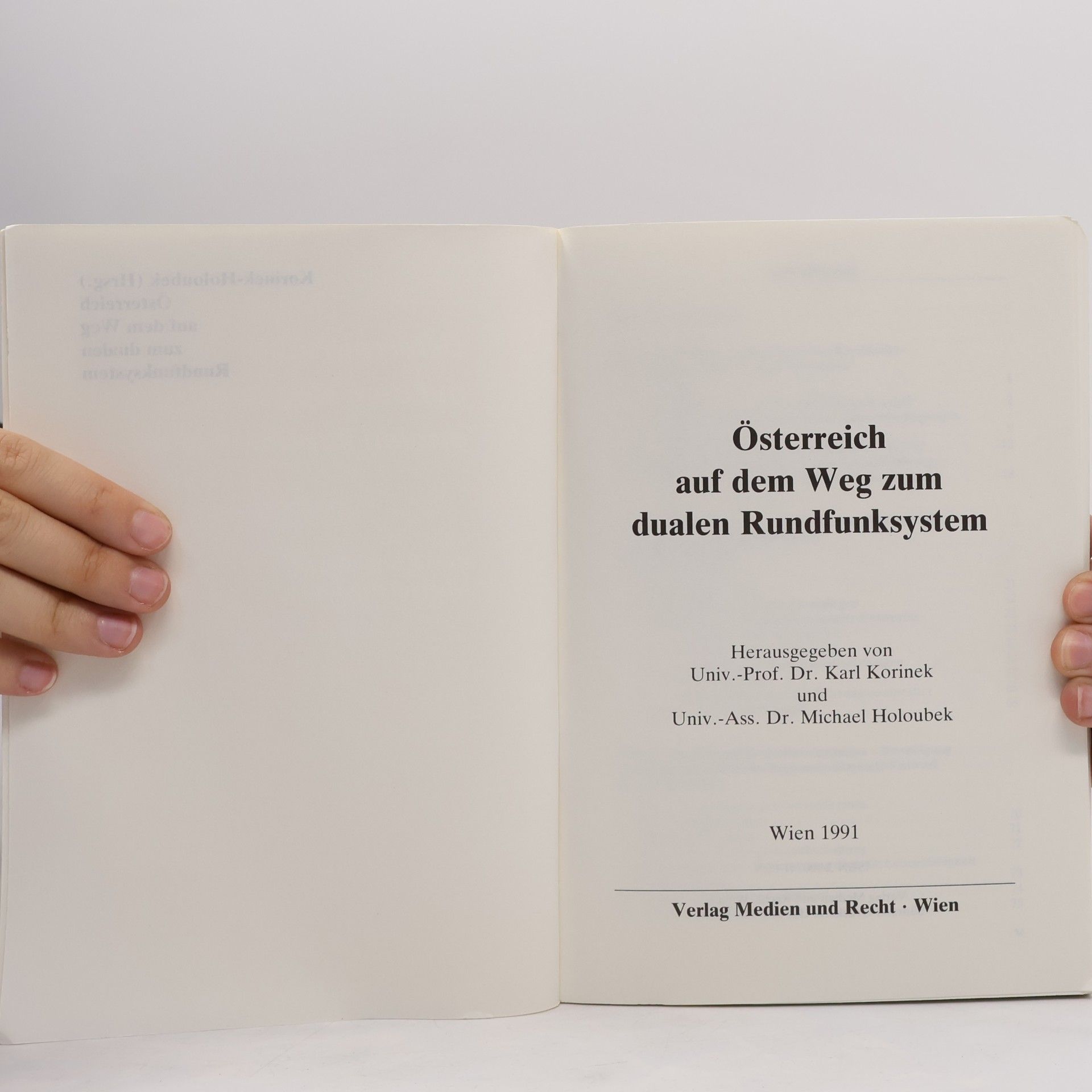 Karl Korinek Österreich auf dem Weg zum dualen Rundfunksystem