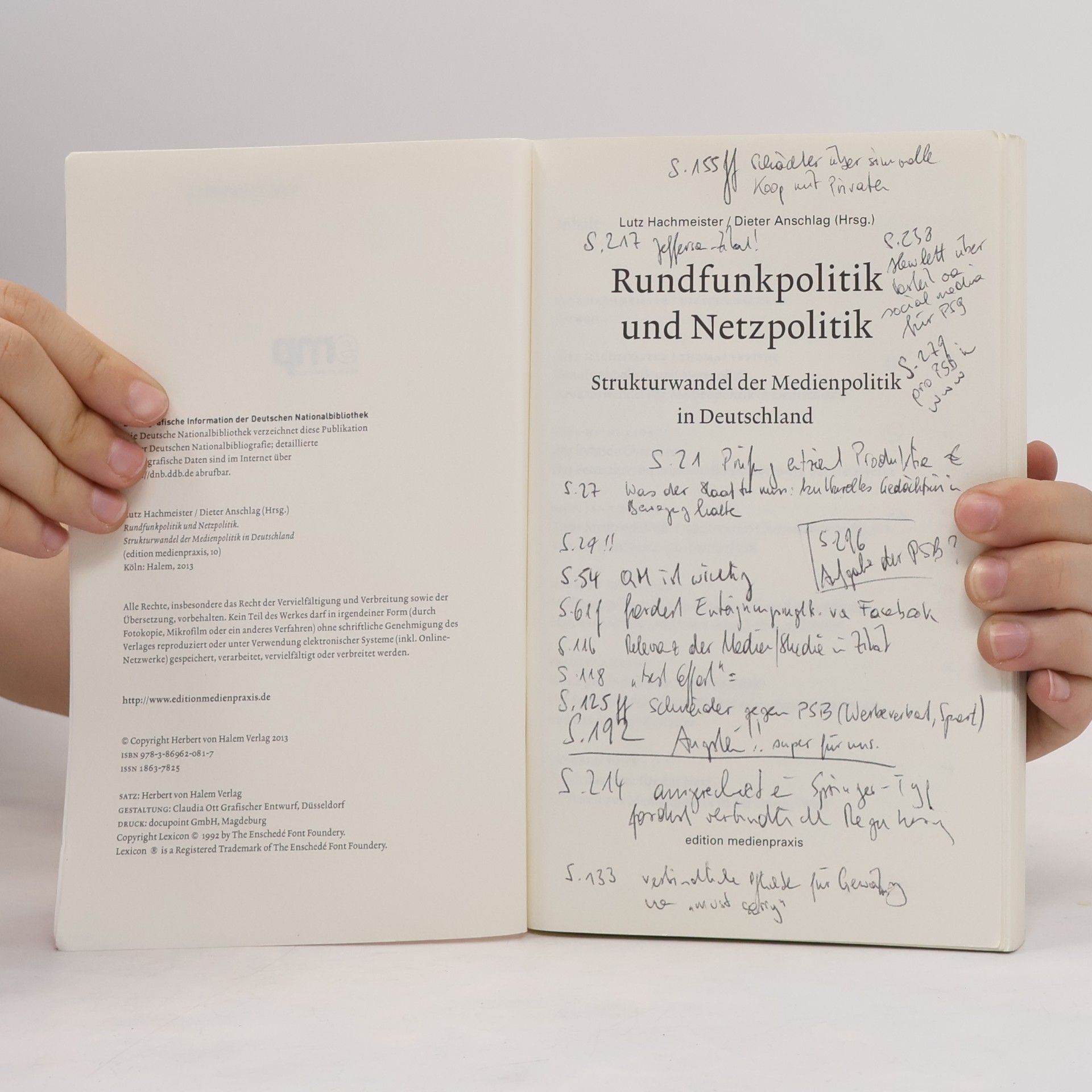 Lutz Hachmeister Edition Medienpraxis: Rundfunkpolitik und Netzpolitik