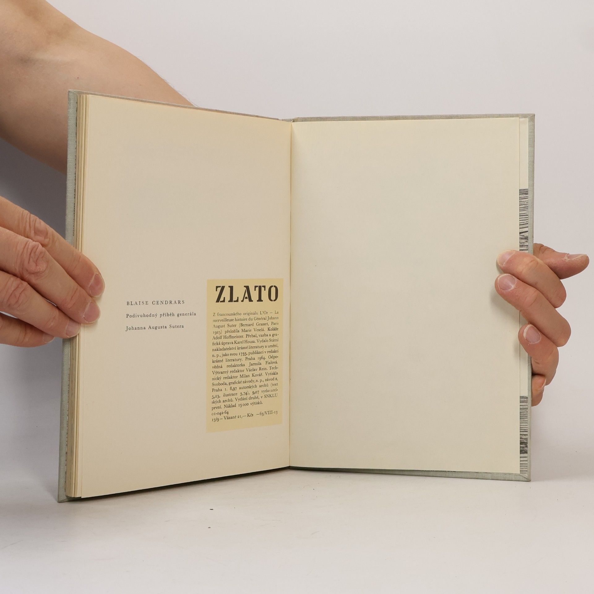 Blaise Cendrars Zlato