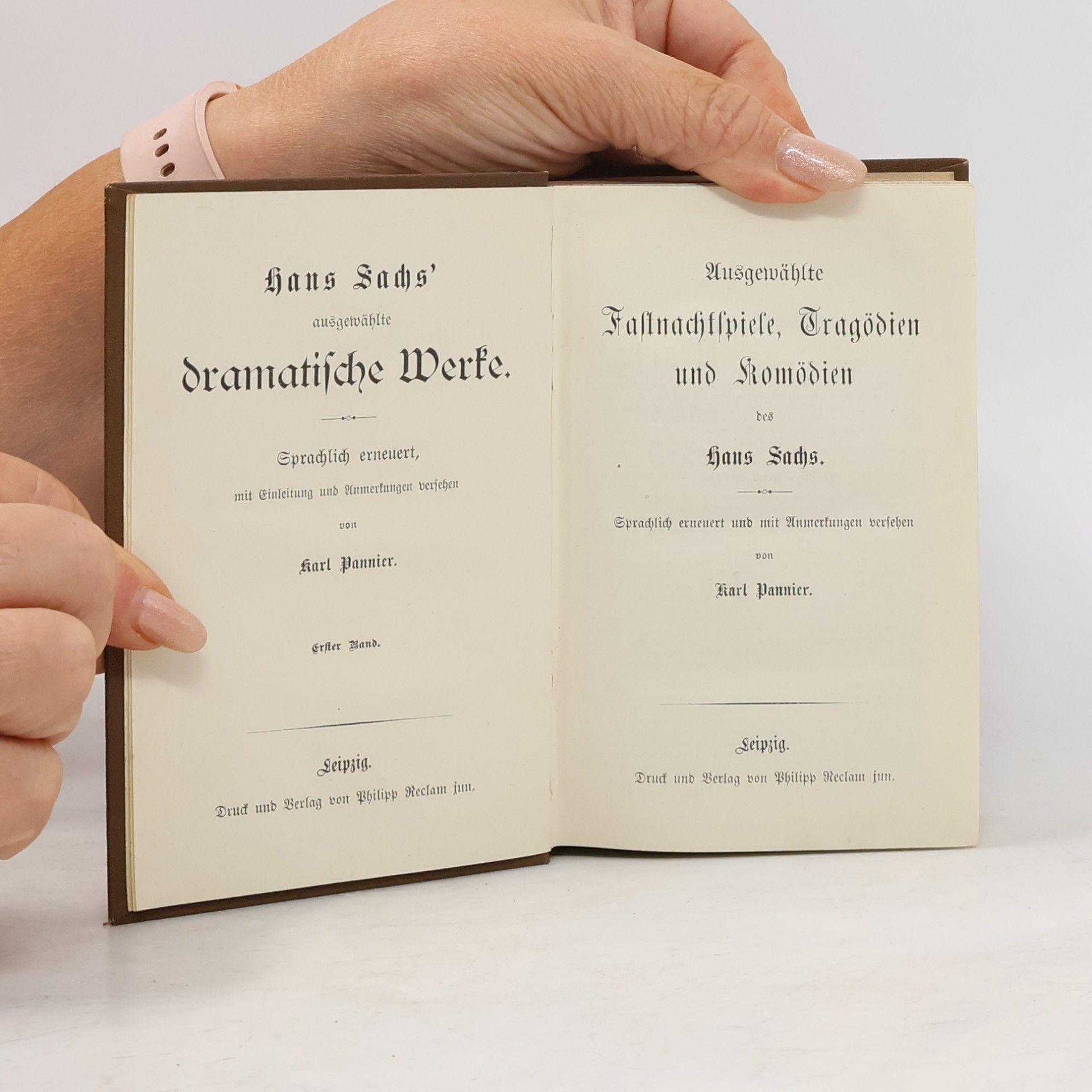 Hans Sachs Dramatische Werke 1