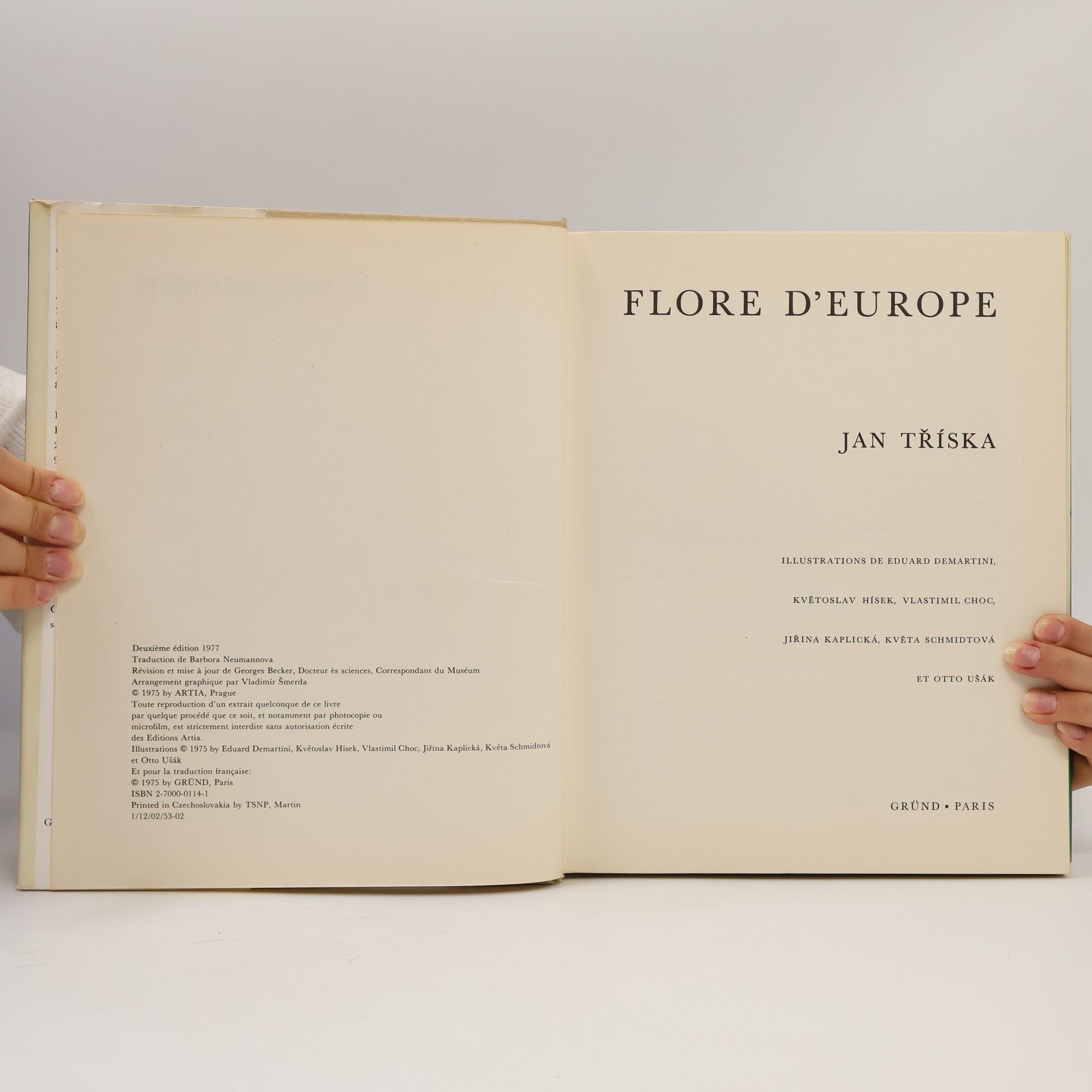 Jan Tříska Flore d'Europe