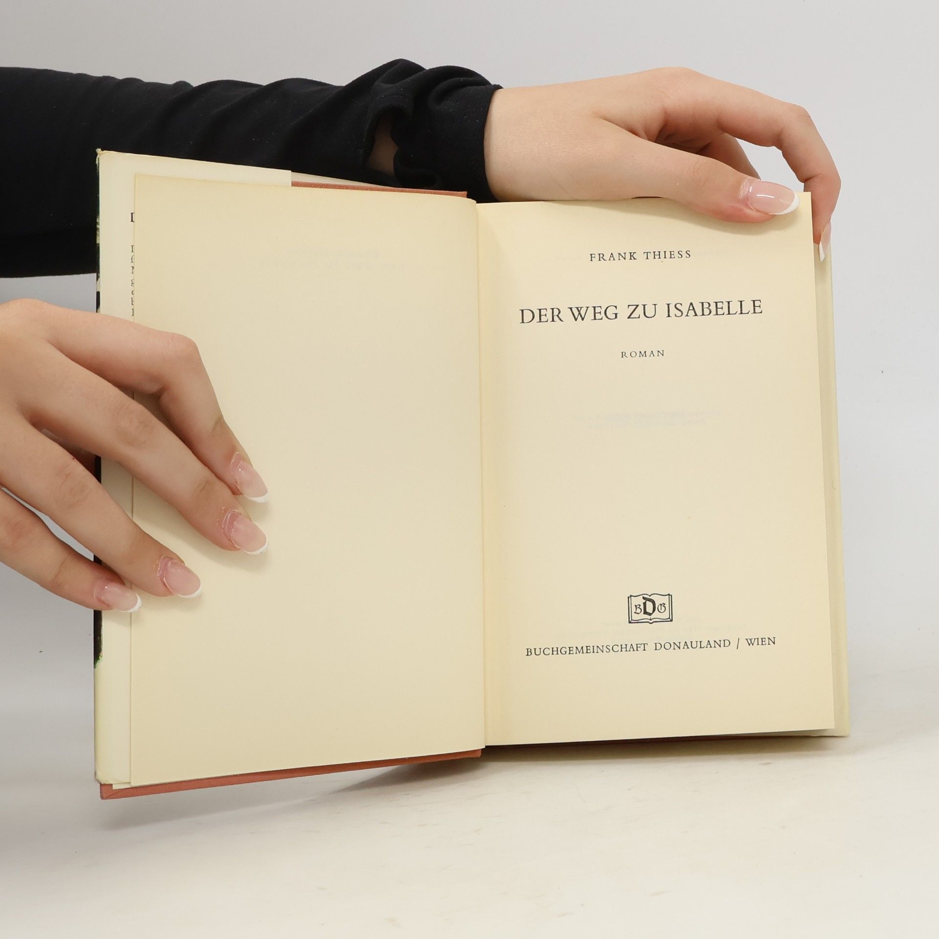 Frank Thiess Der Weg zu Isabelle