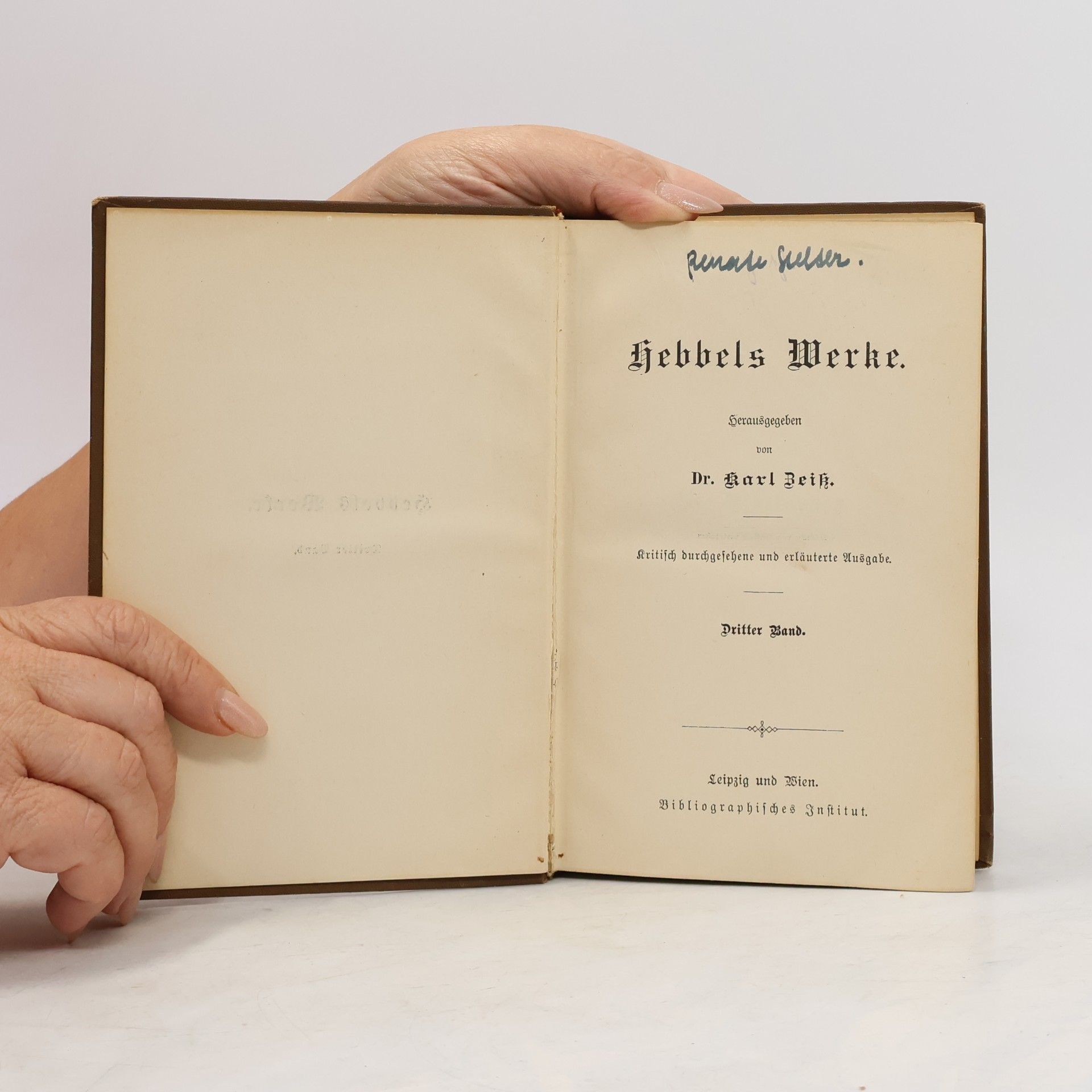 Christian Friedrich Hebbel Hebbels Werke 3