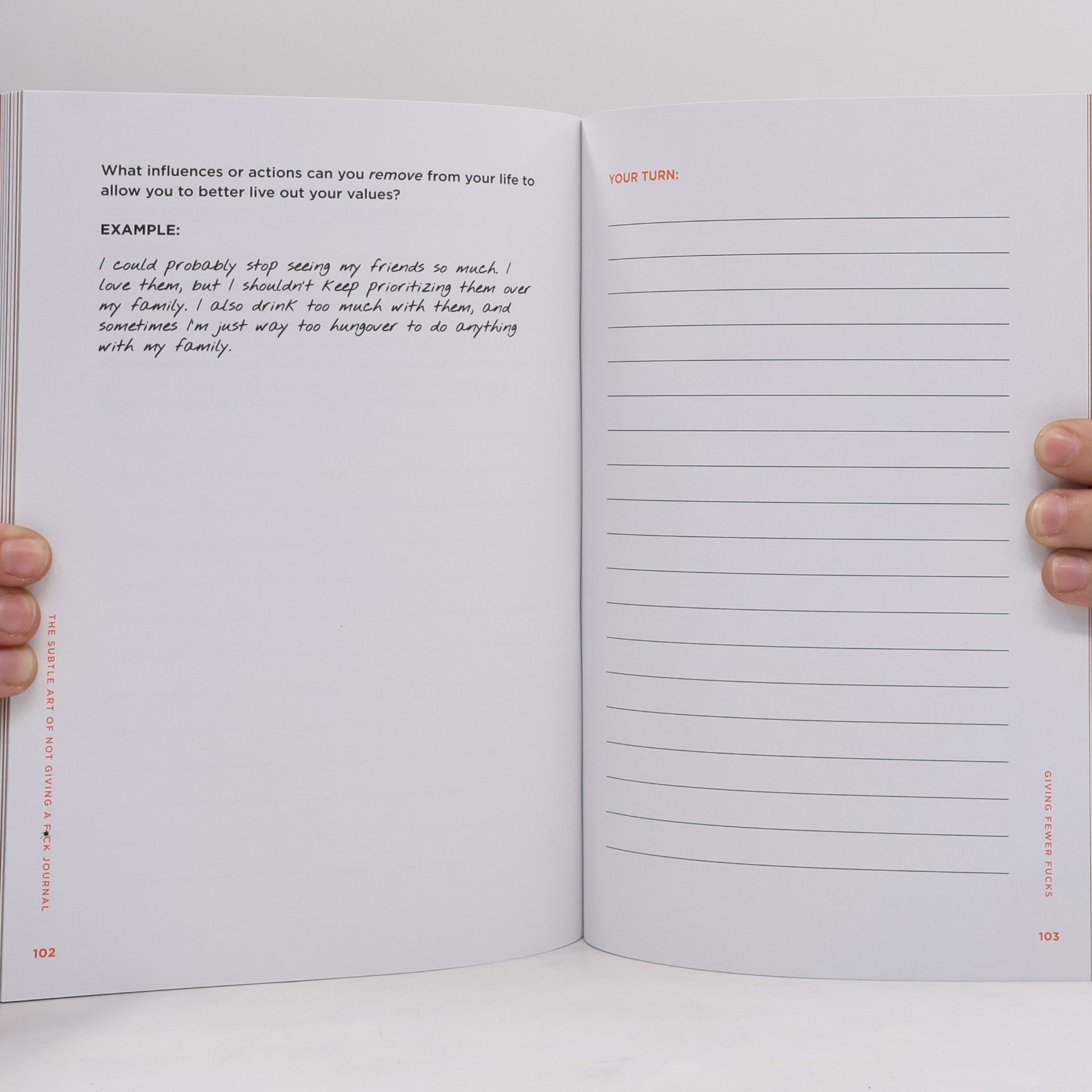 Mark Manson The Subtle Art of Not Giving a F*ck Journal