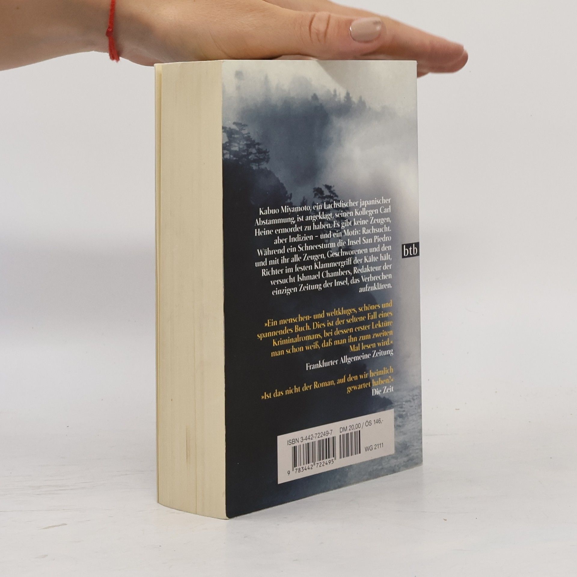 David Guterson Schnee, der auf Zedern fällt