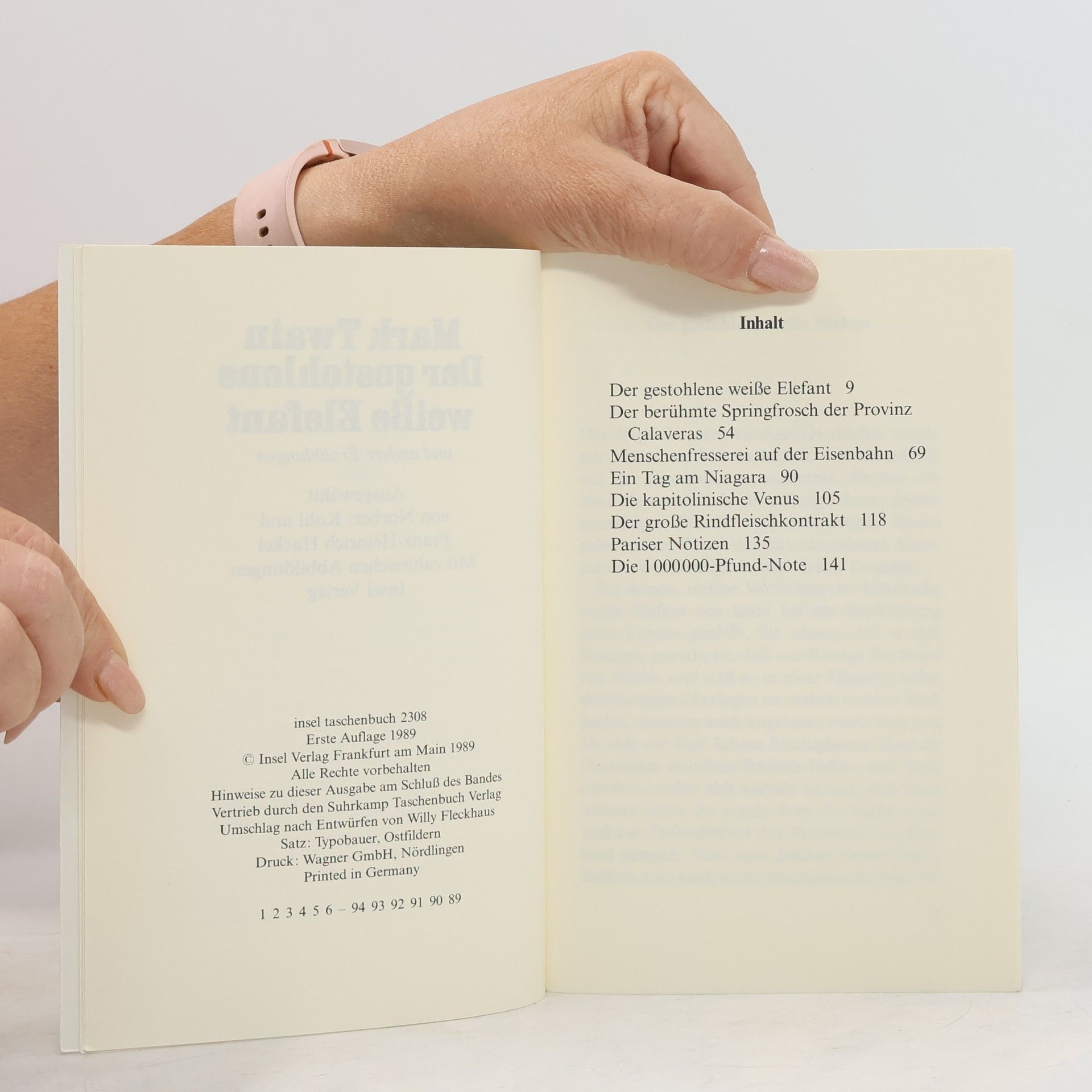 Mark Twain Der gestohlene weisse Elefant und andere Humoresken