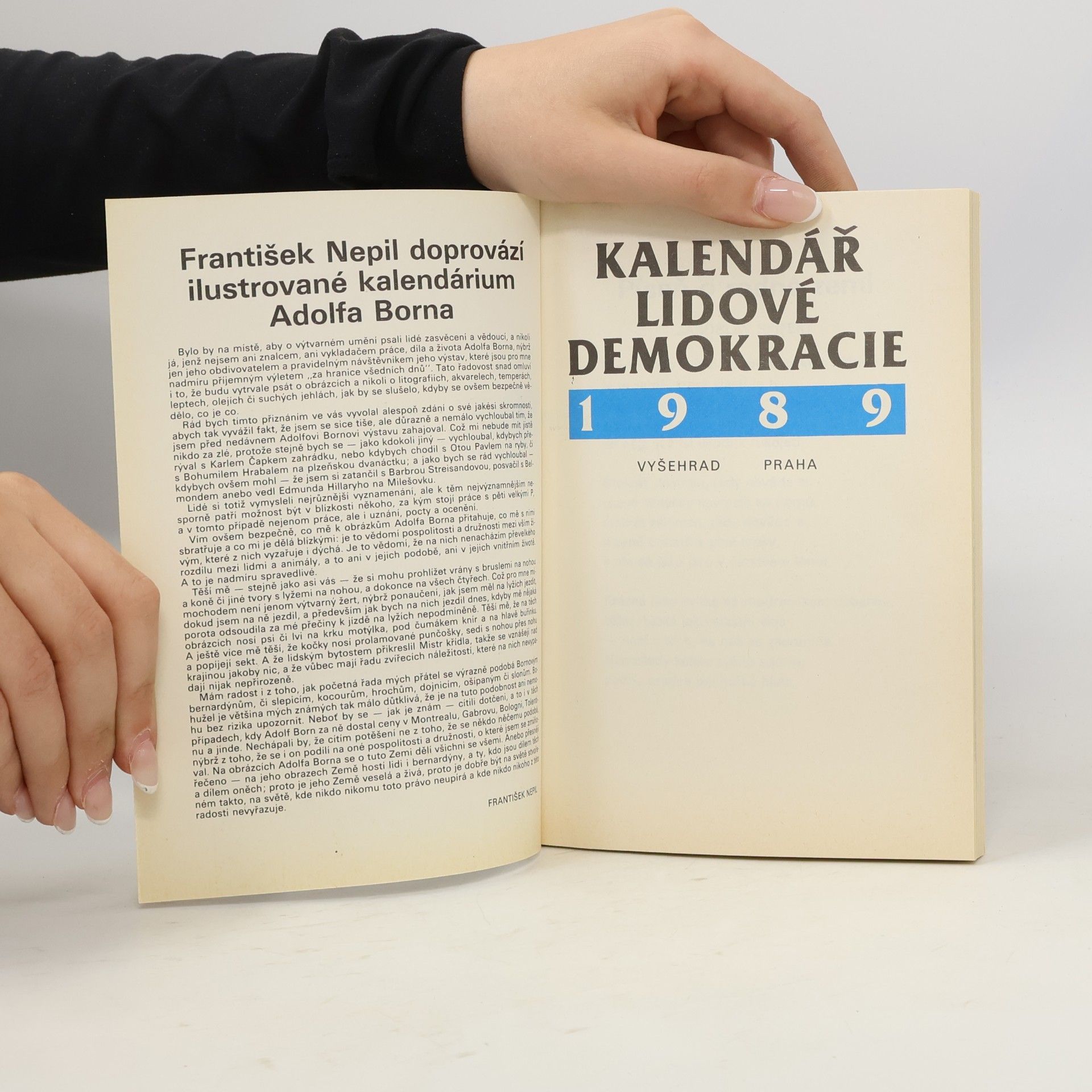 Adolf Born Kalendář Lidové demokracie 1989