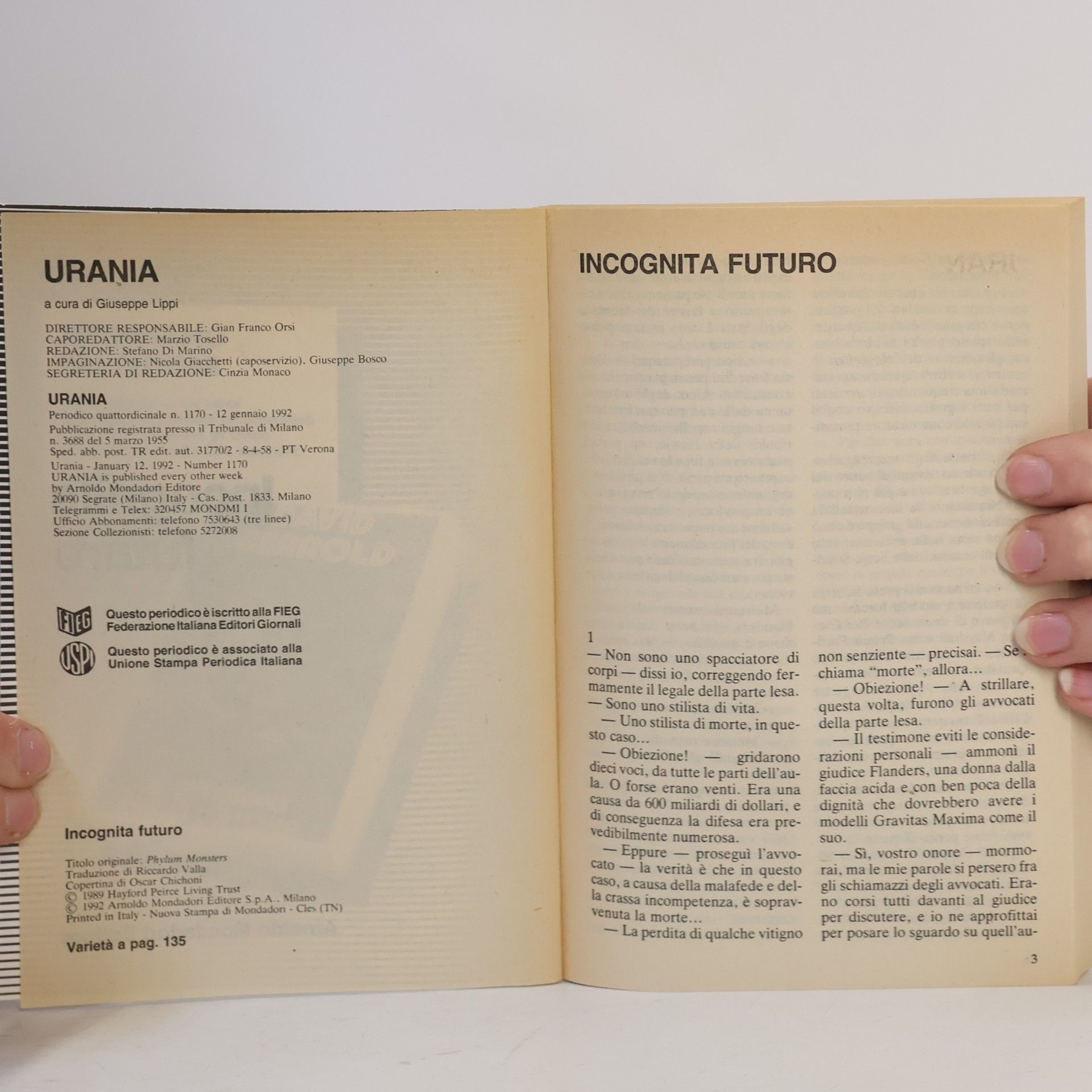 Hayford Peirce Incognita futuro